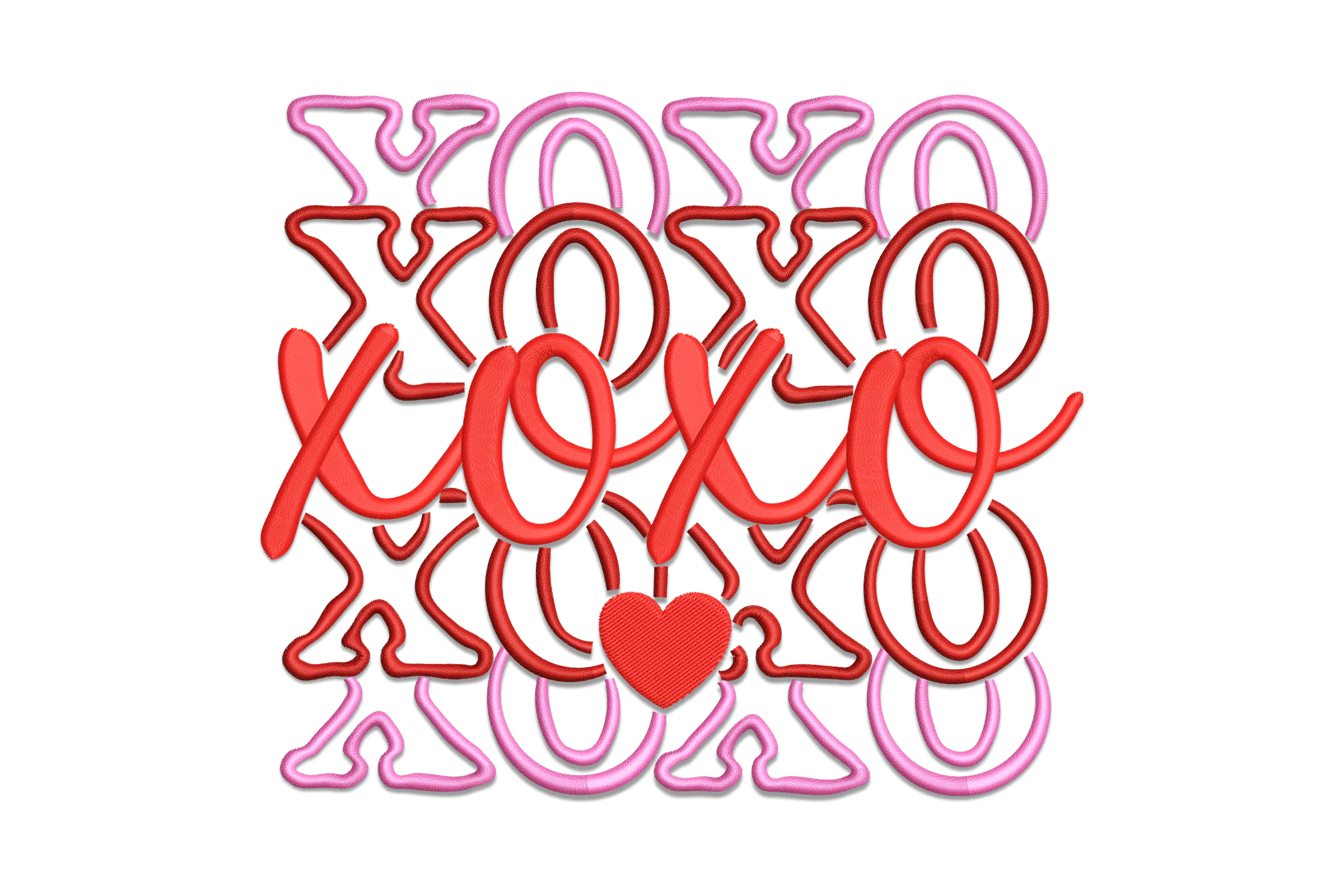 XOXO Applique Embroidery Design