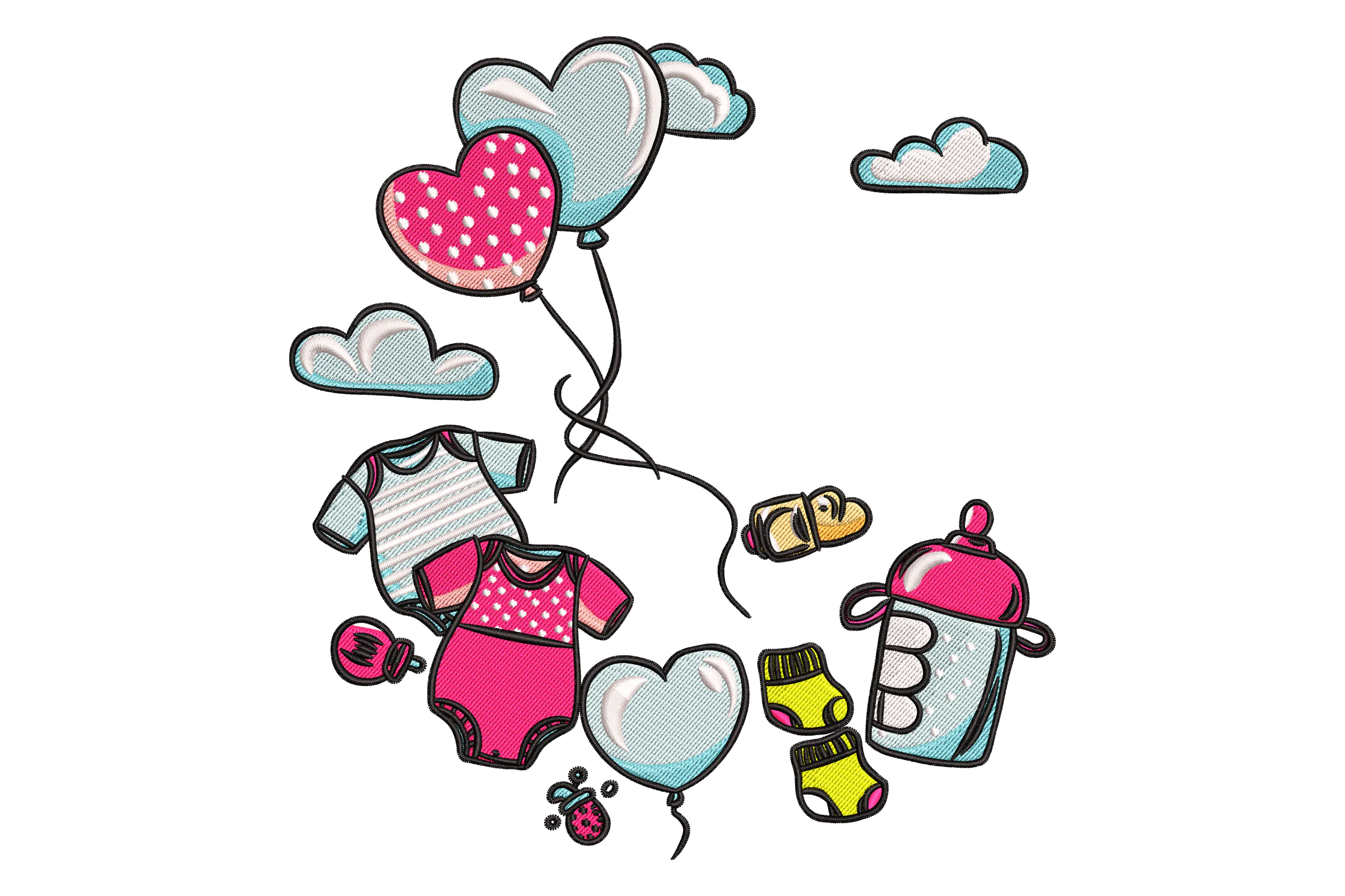 Baby Essentials Embroidery Design