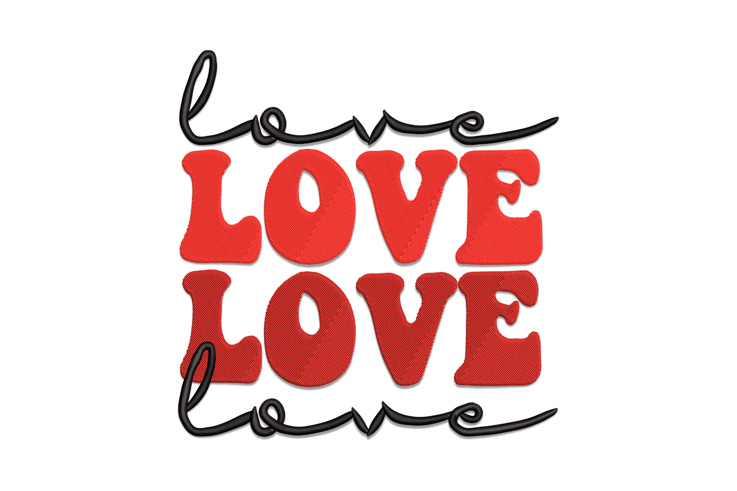 Love Embroidery Pattern