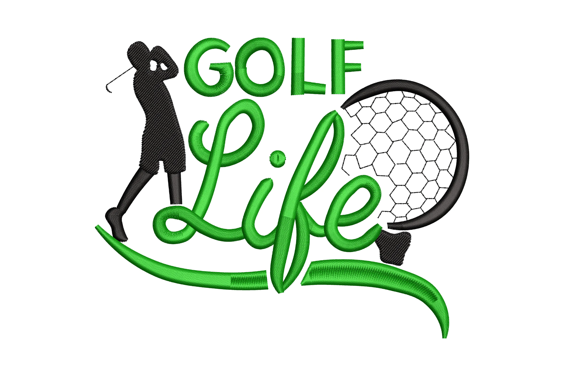 Golfer - Machine Embroidery Design