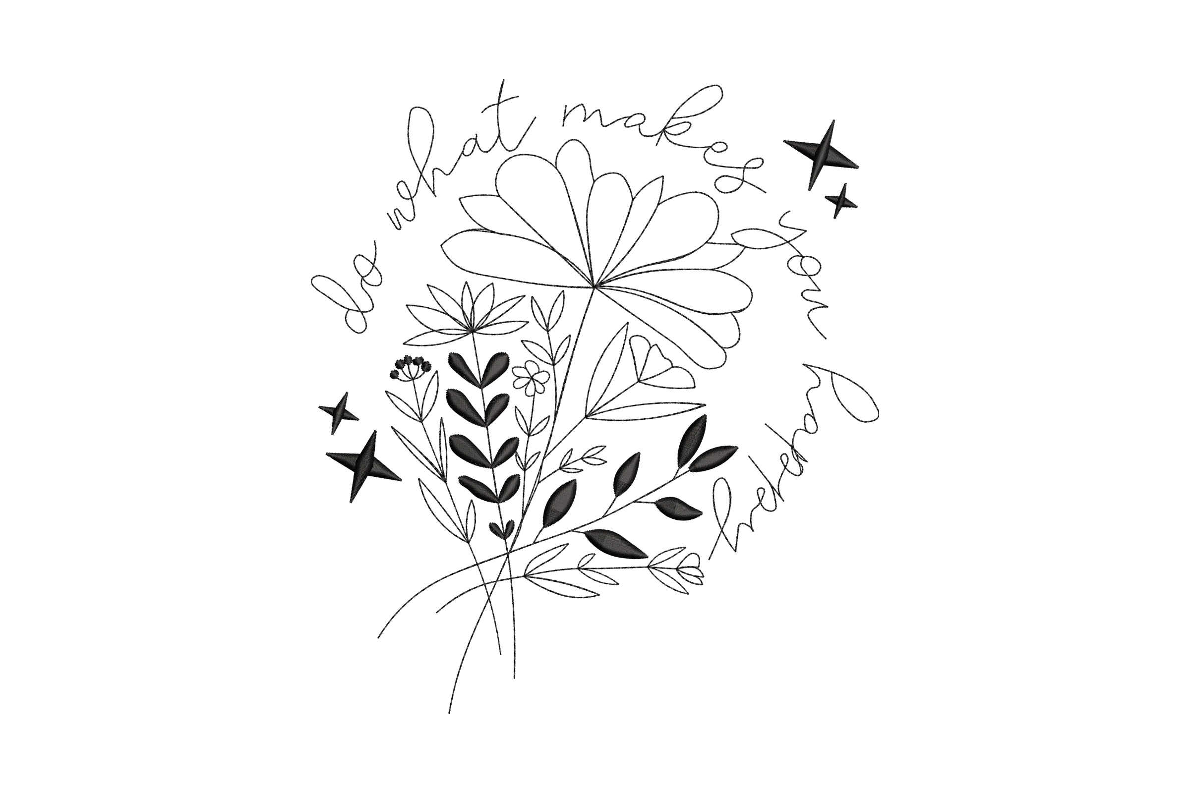 Wildflowers Embroidery Design
