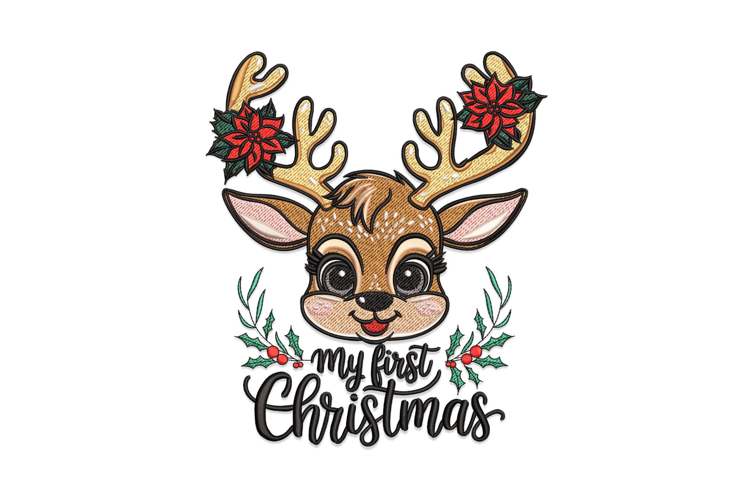 Christmas Reindeer Digital Embroidery File