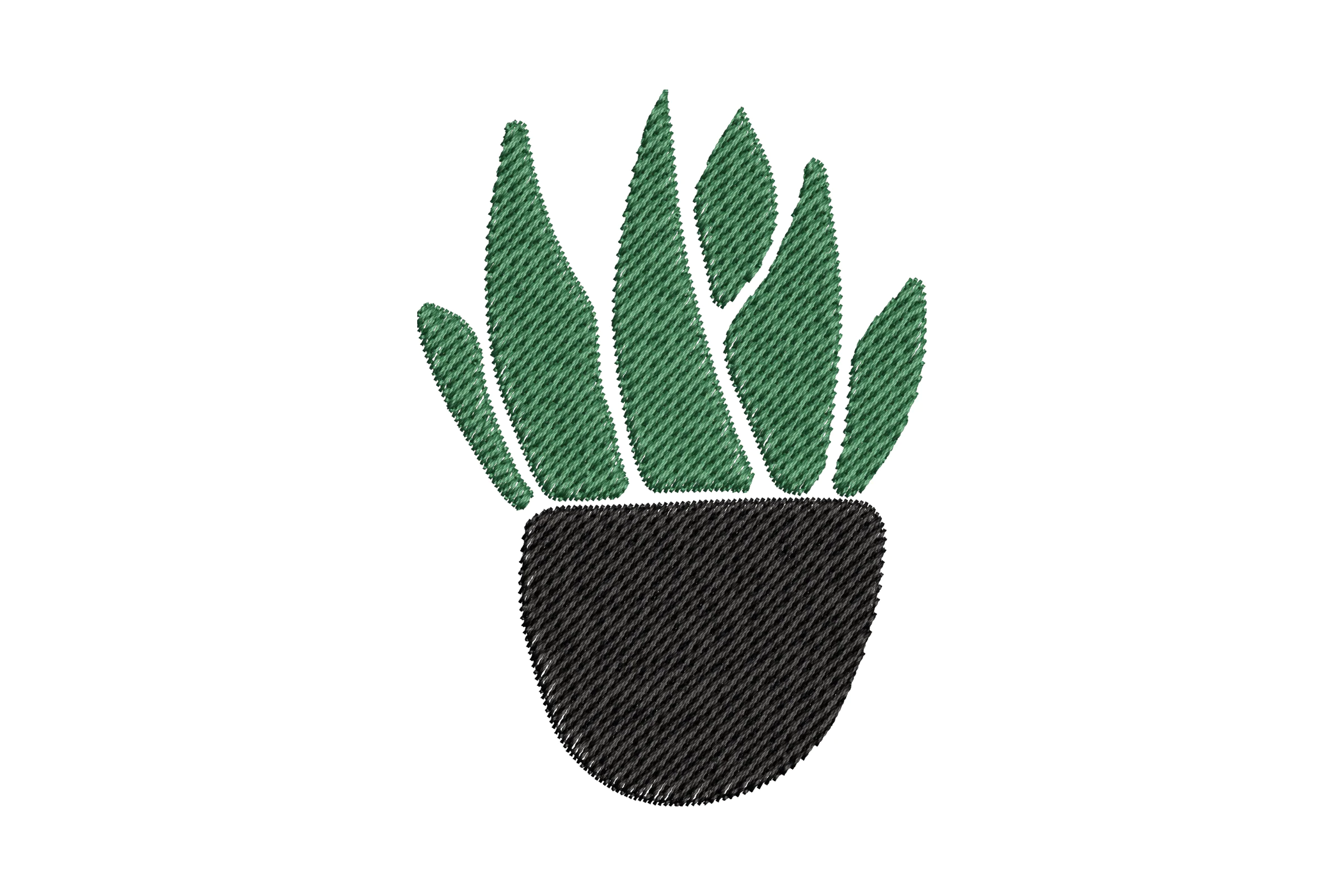 Snake Plant Embroidery Design