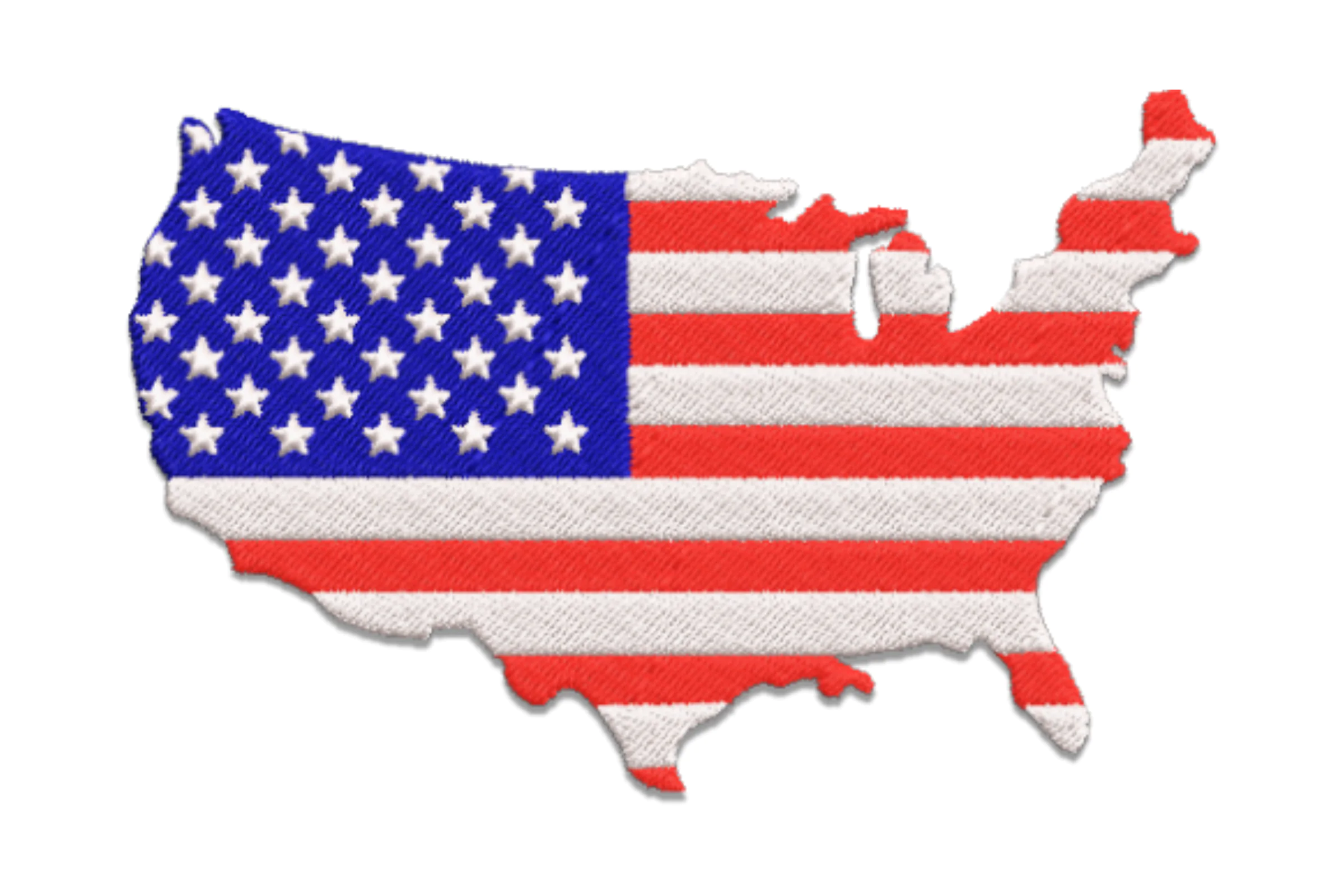 USA Map Embroidery Design