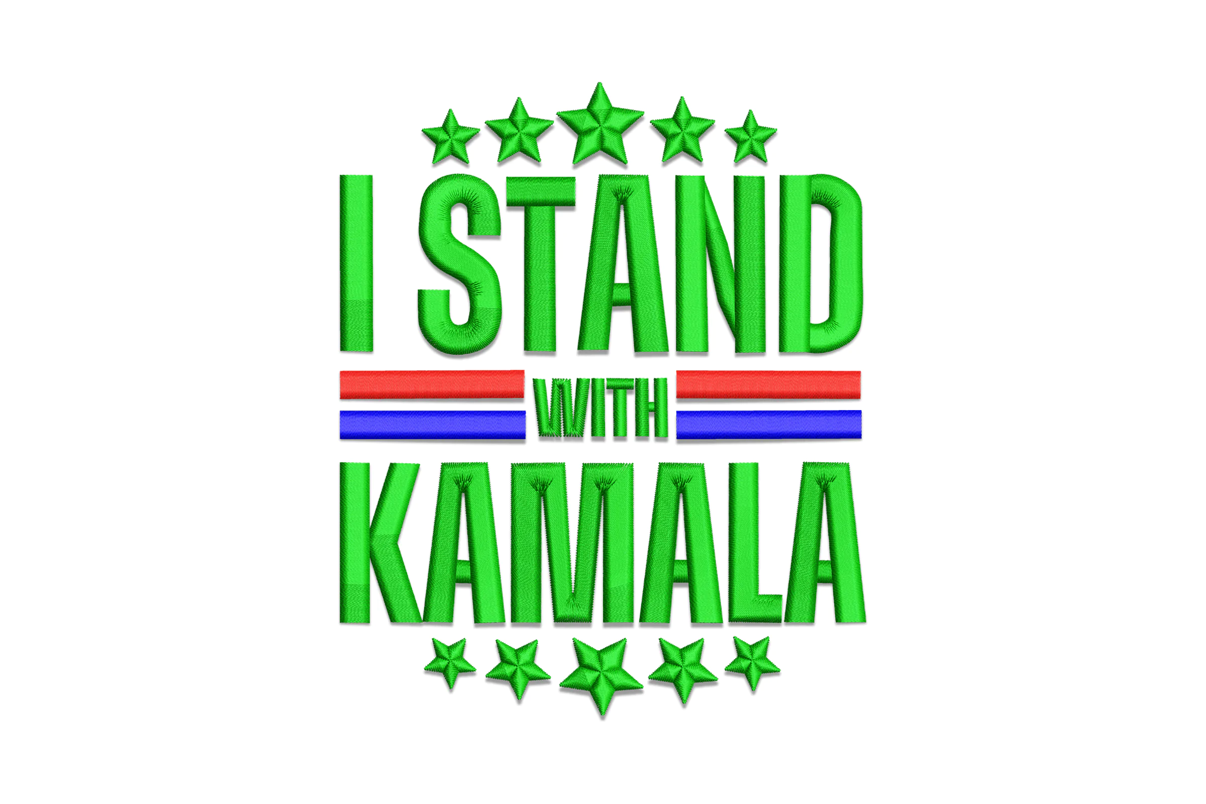 I Stand With Kamala Embroidery Design