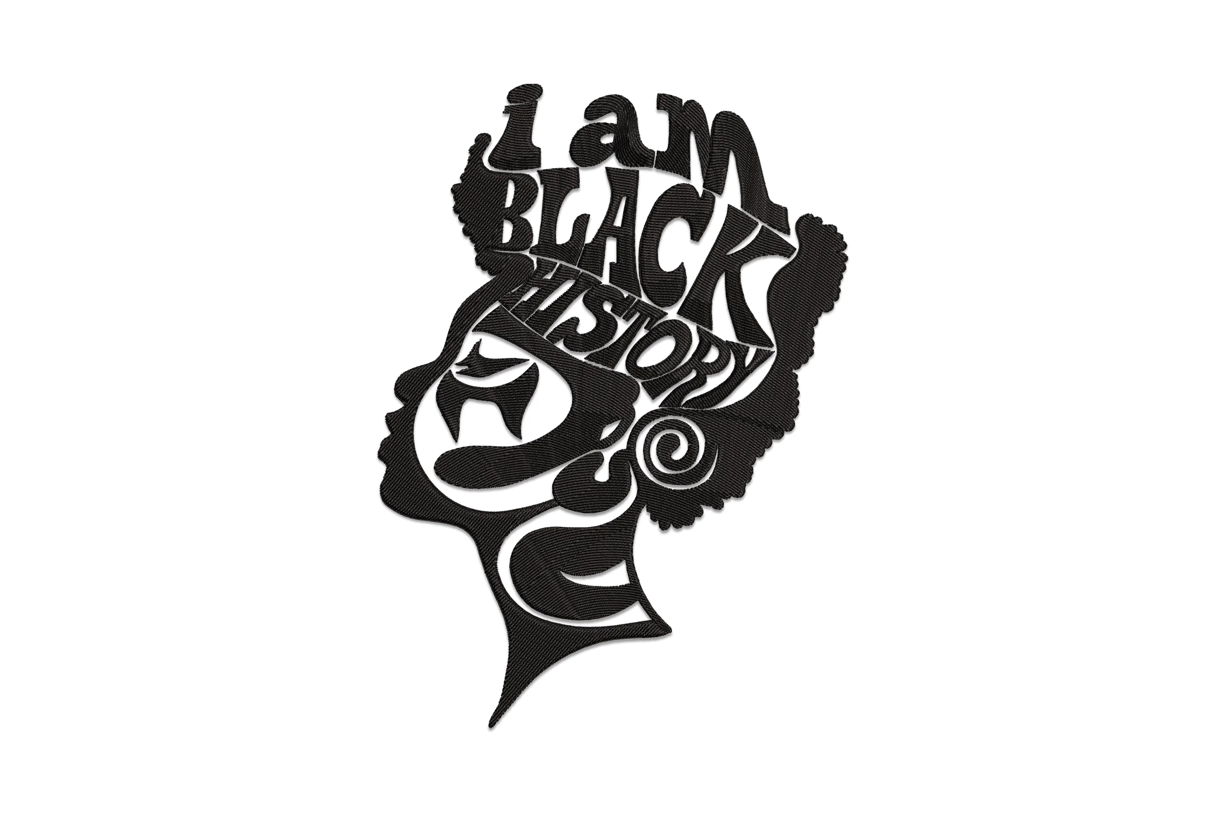 I Am Black History Digital Embroidery File