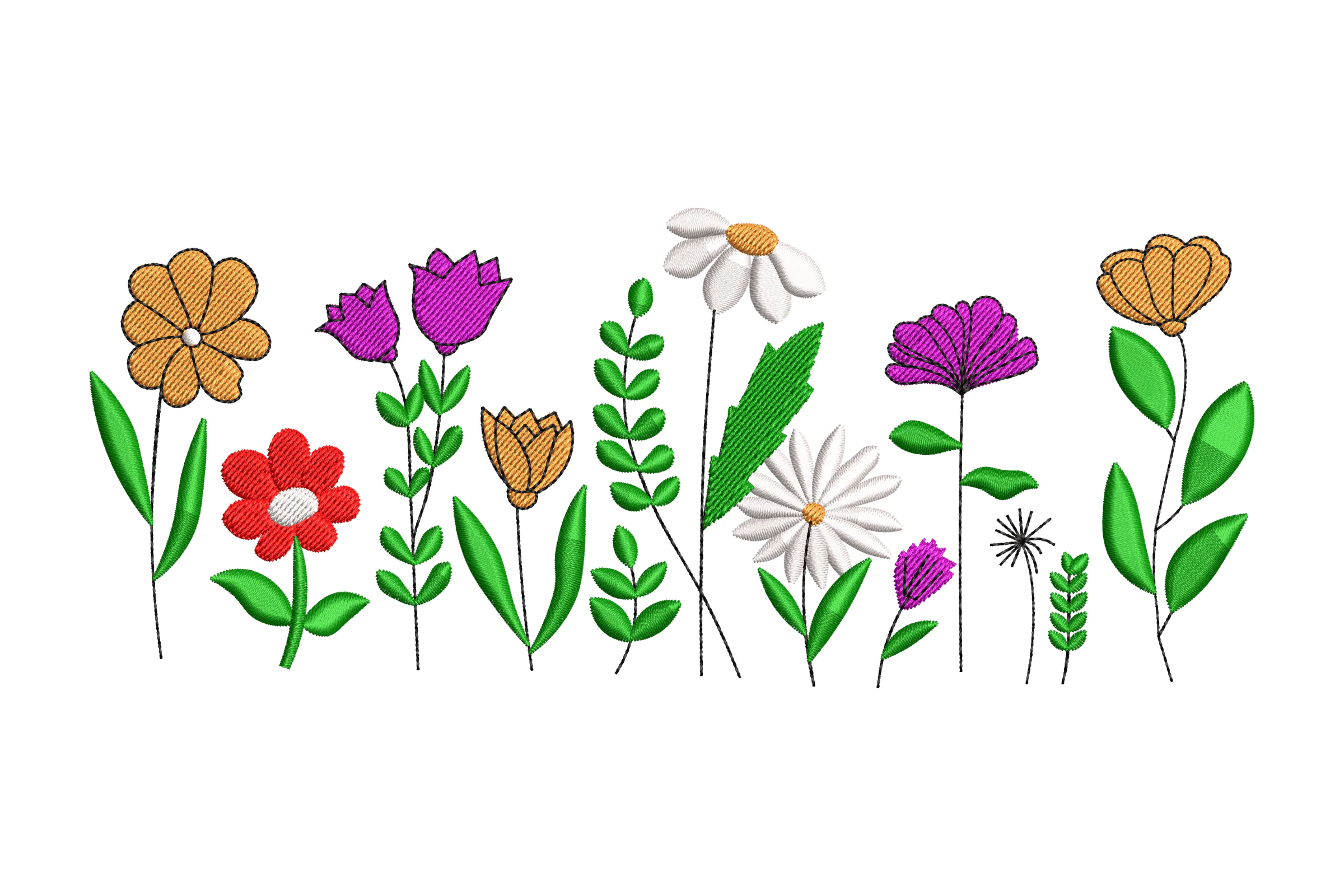 Wildflowers Machine Embroidery Design File