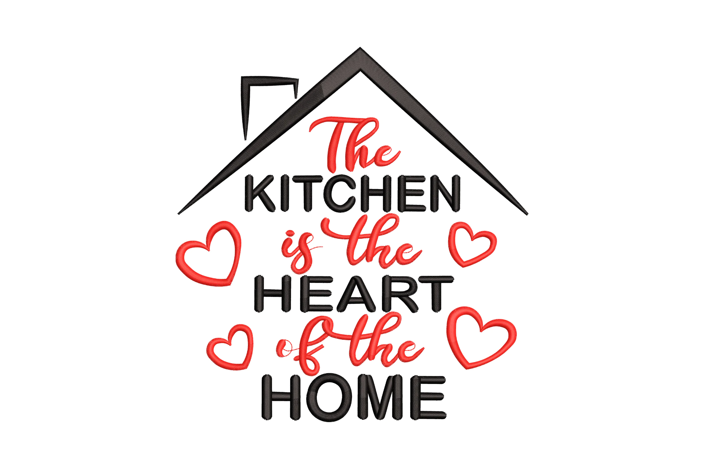 The Kitchen is the Heart of the Home Embroidery Design