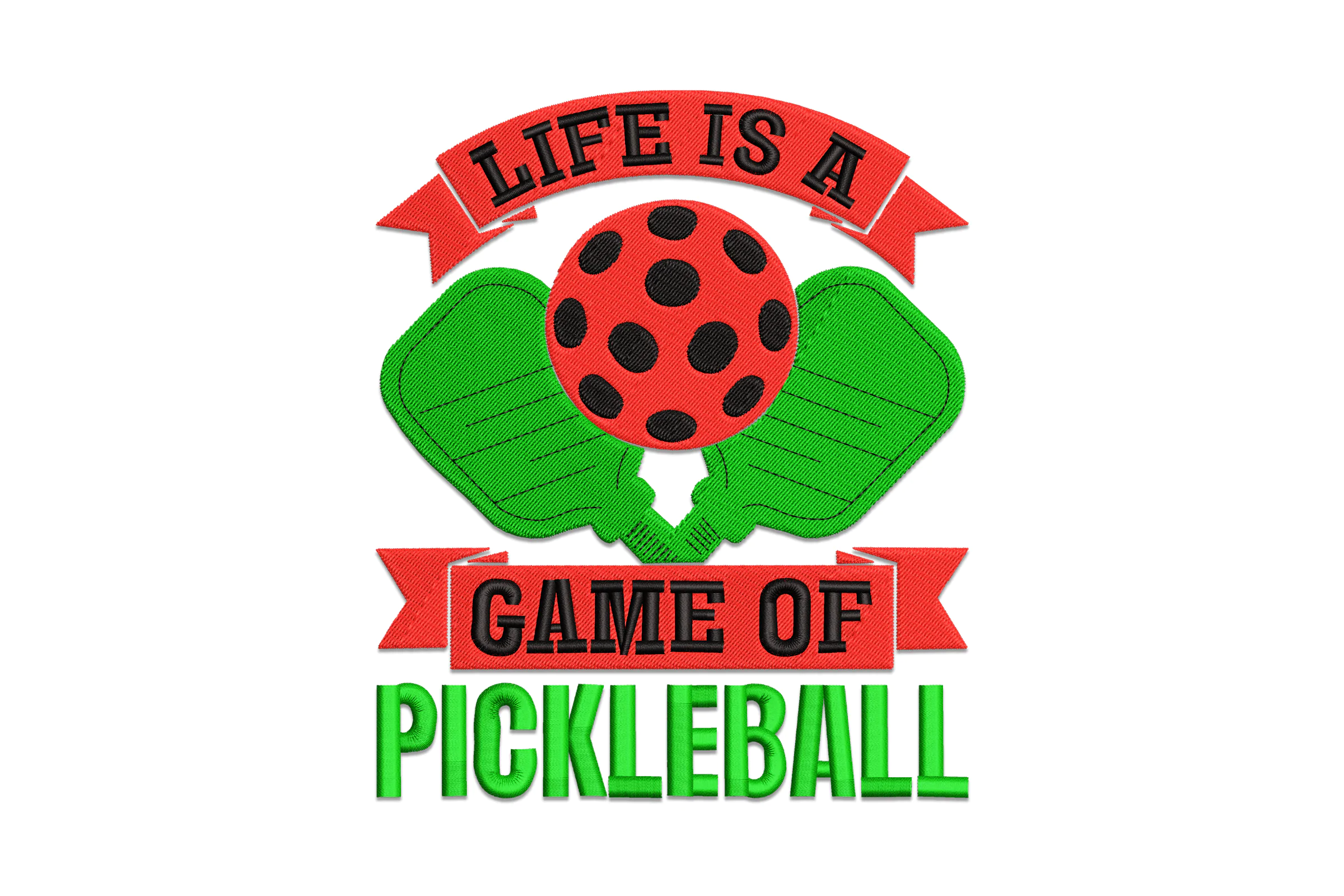 Pickleball Saying Embroidery Design File