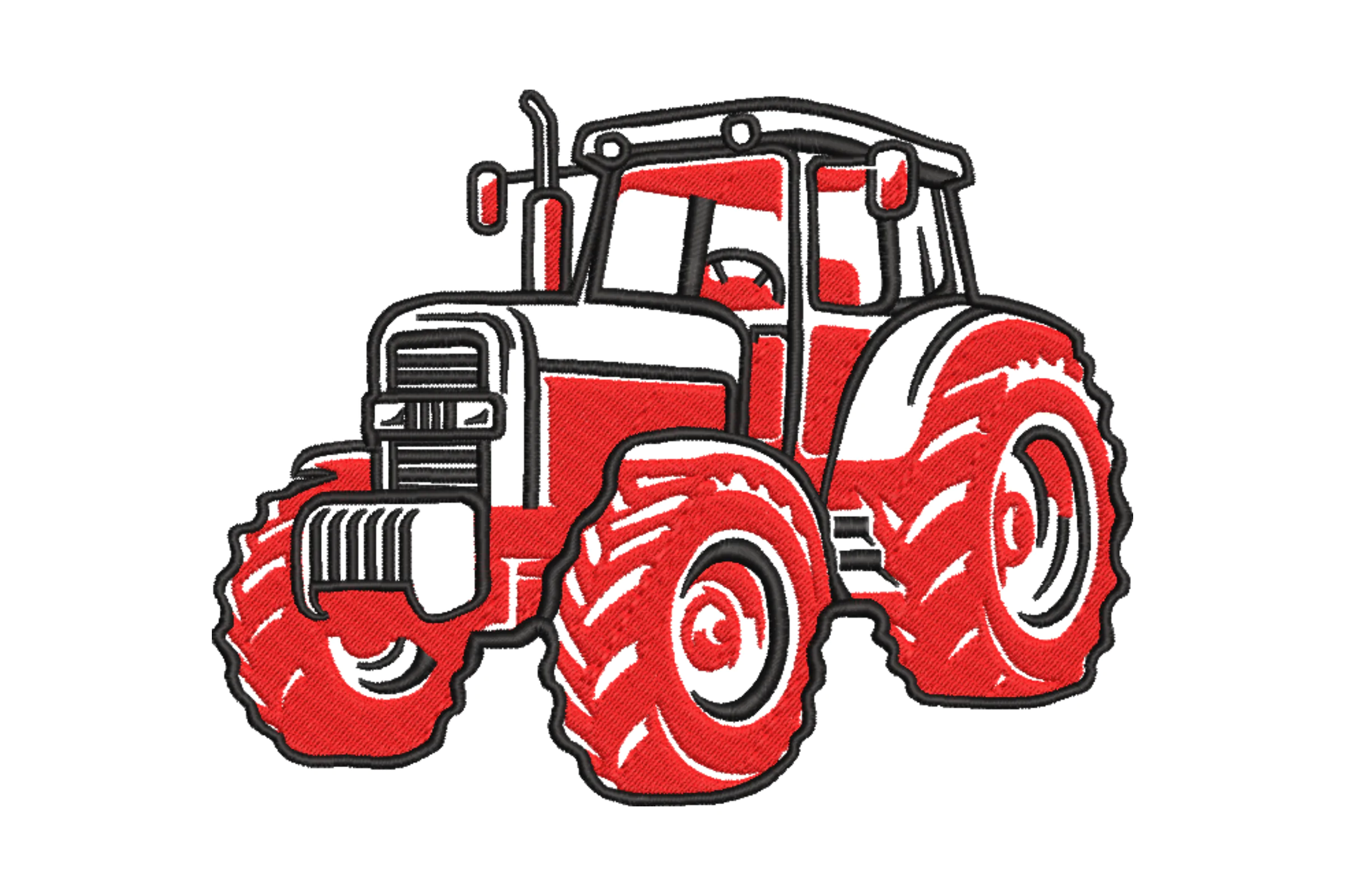 Farm Tractor Embroidery Design