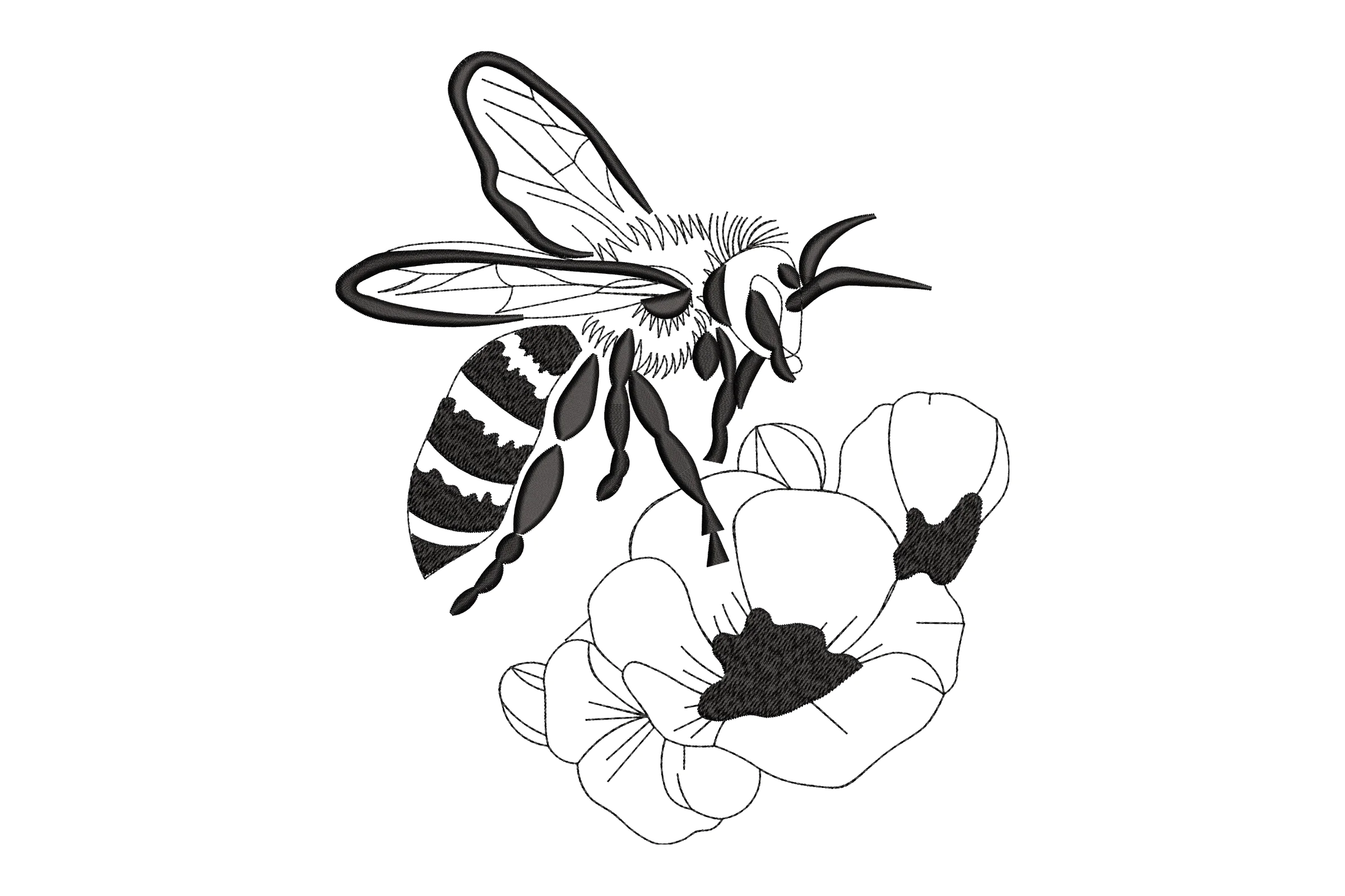 Bee Machine  Embroidery Design