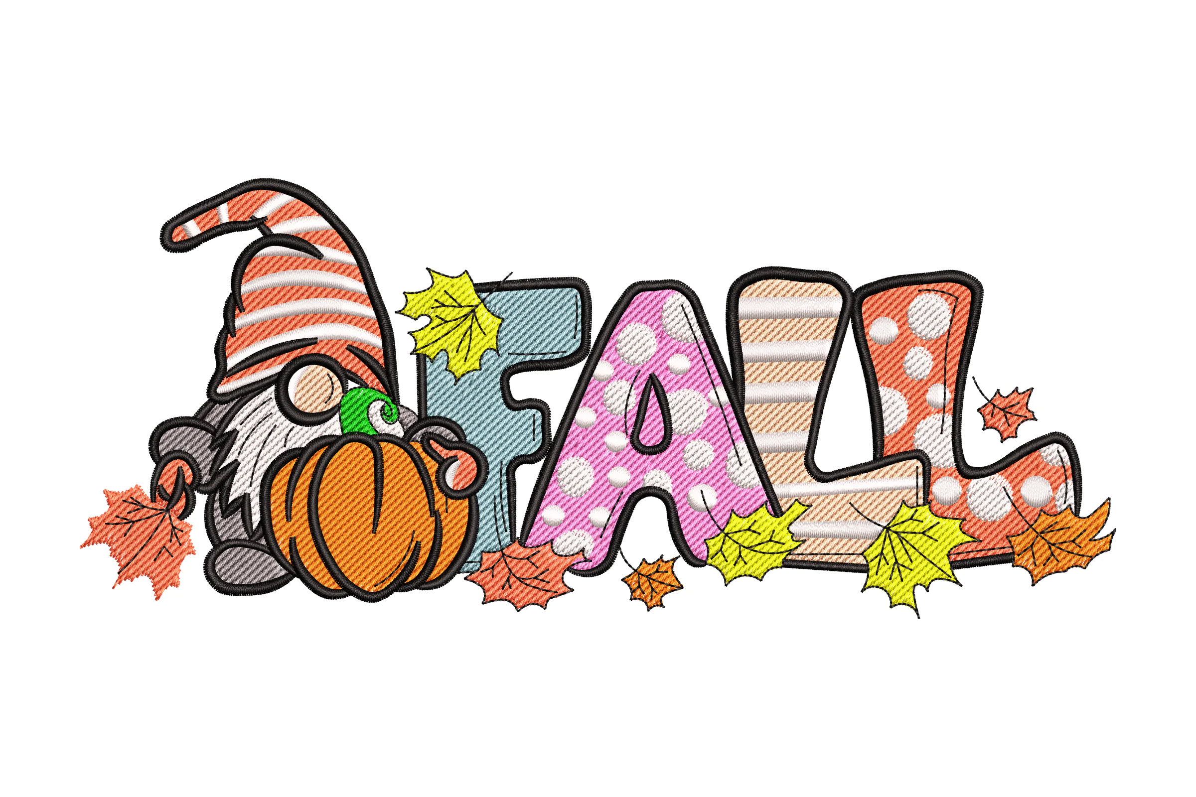 Hello Fall Embroidery Design