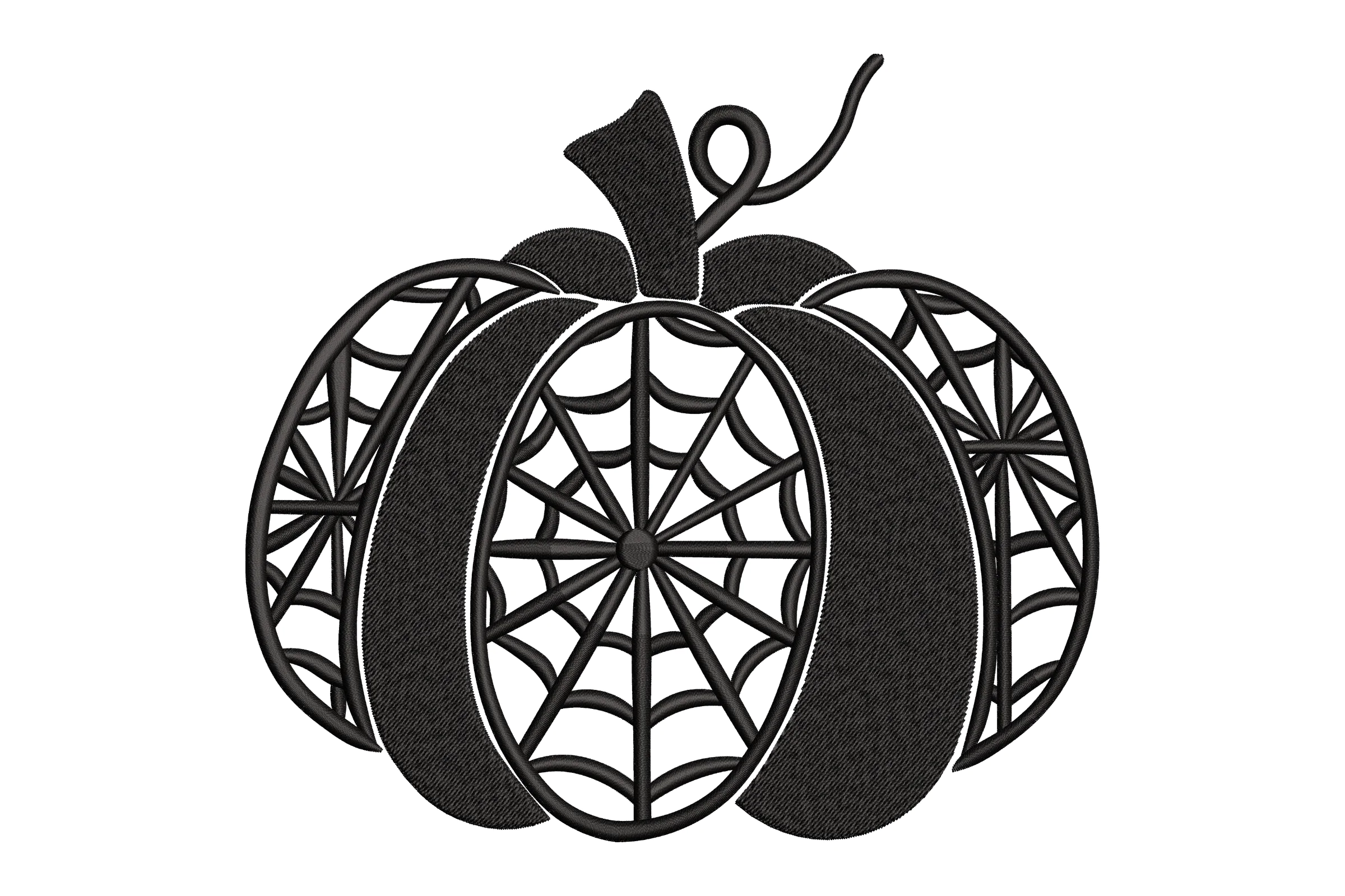 Spiderweb Pumpkin Embroidery Design