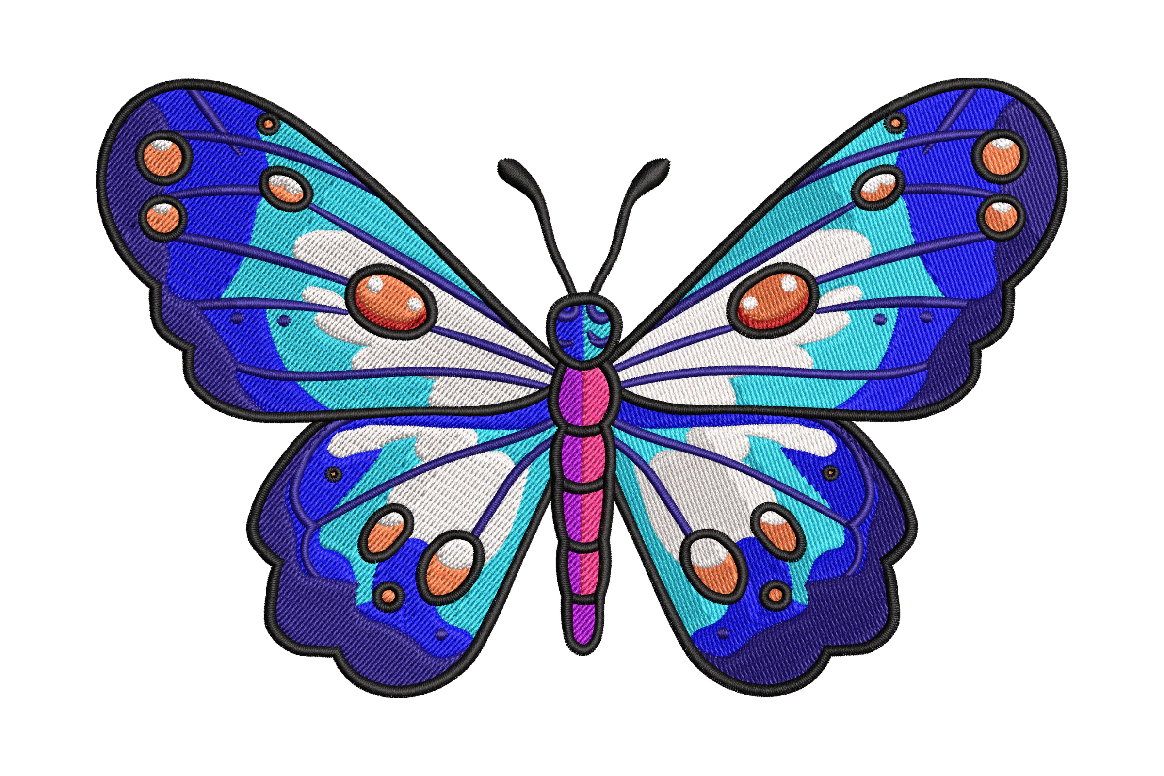 Fancy Butterfly Embroidery Design