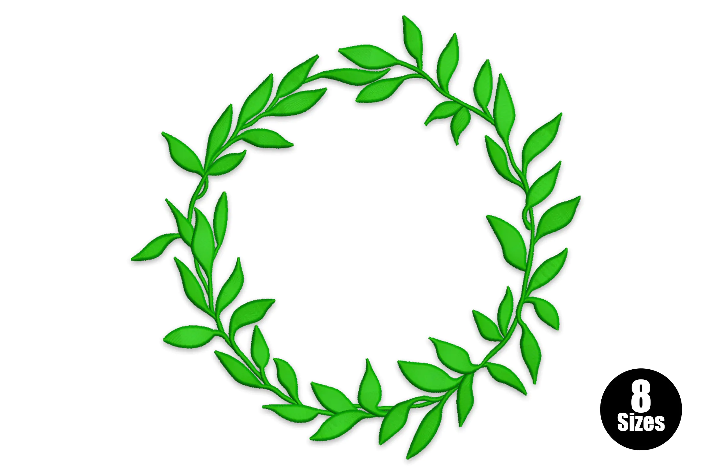 Leaf Wreath Embroidery Design