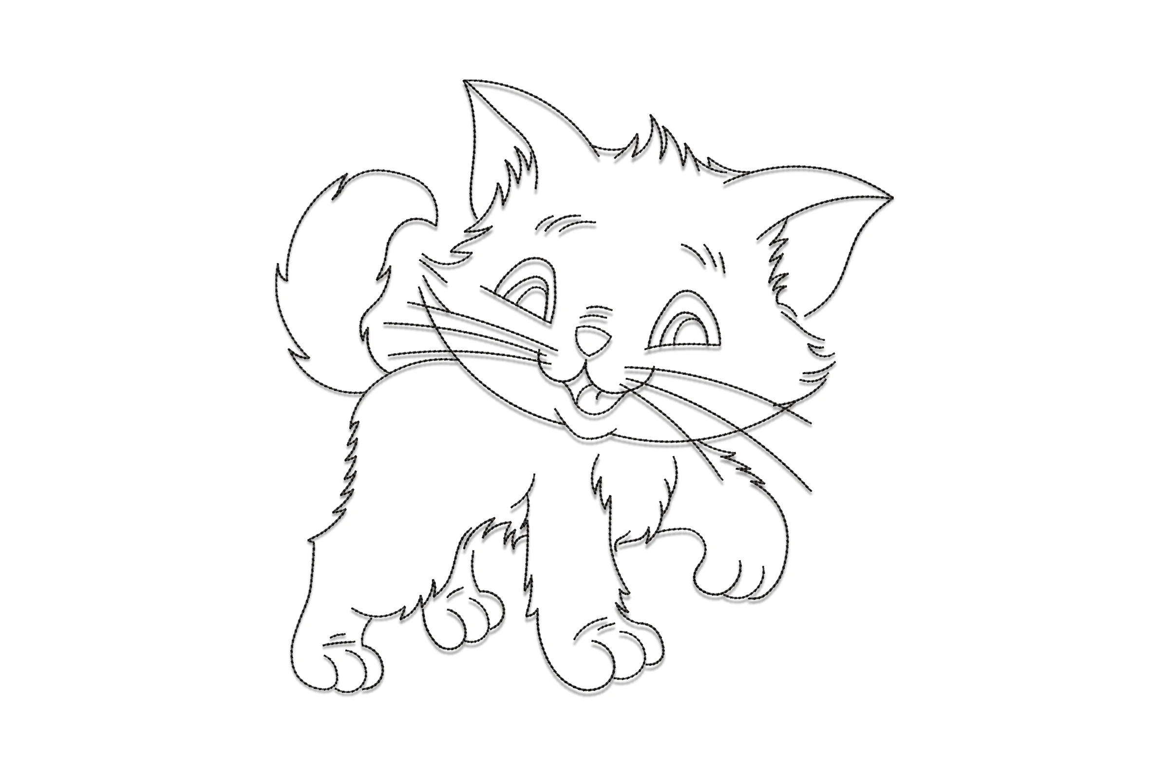 Cute Cat Embroidery Digital Pattern