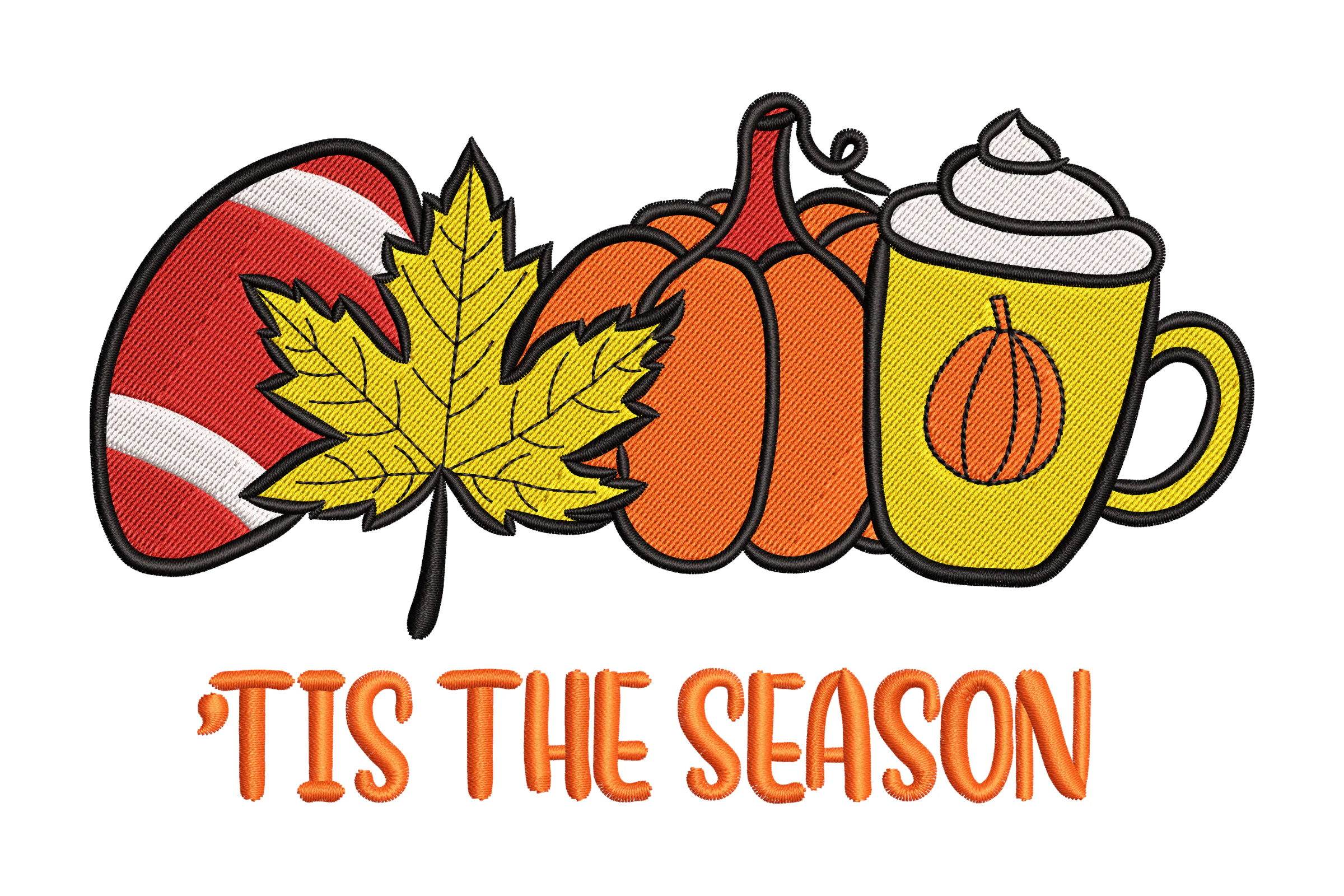 Tis The Season Fall Embroidery File