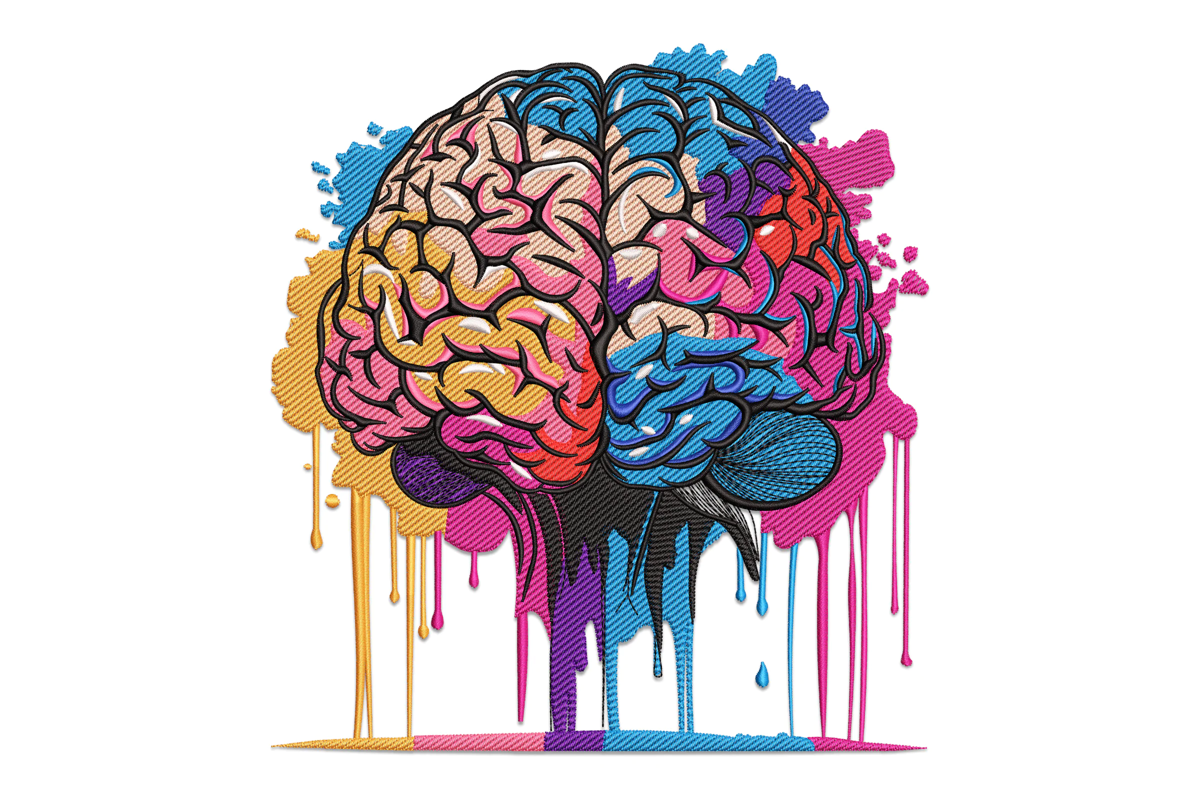 Brain Embroidery Design