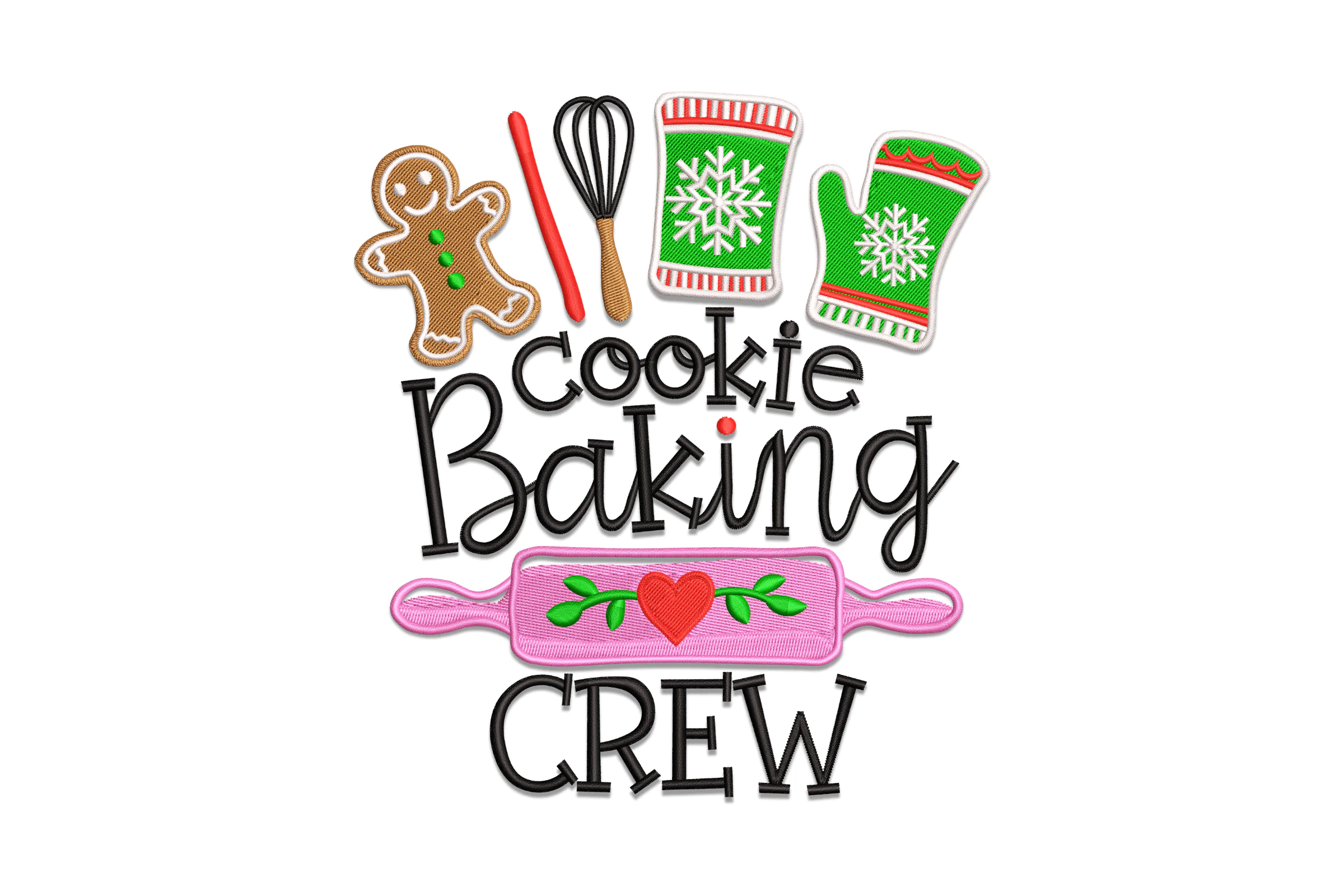 Christmas Cookie Crew Machine Embroidery Design