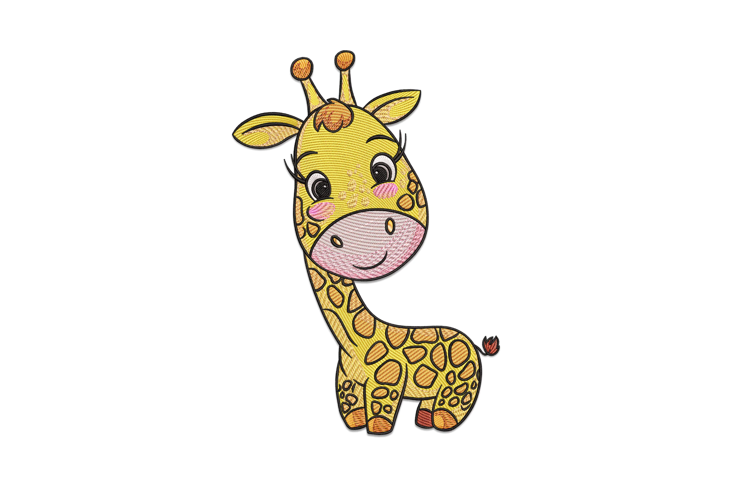 Adorable Giraffe Embroidery Design