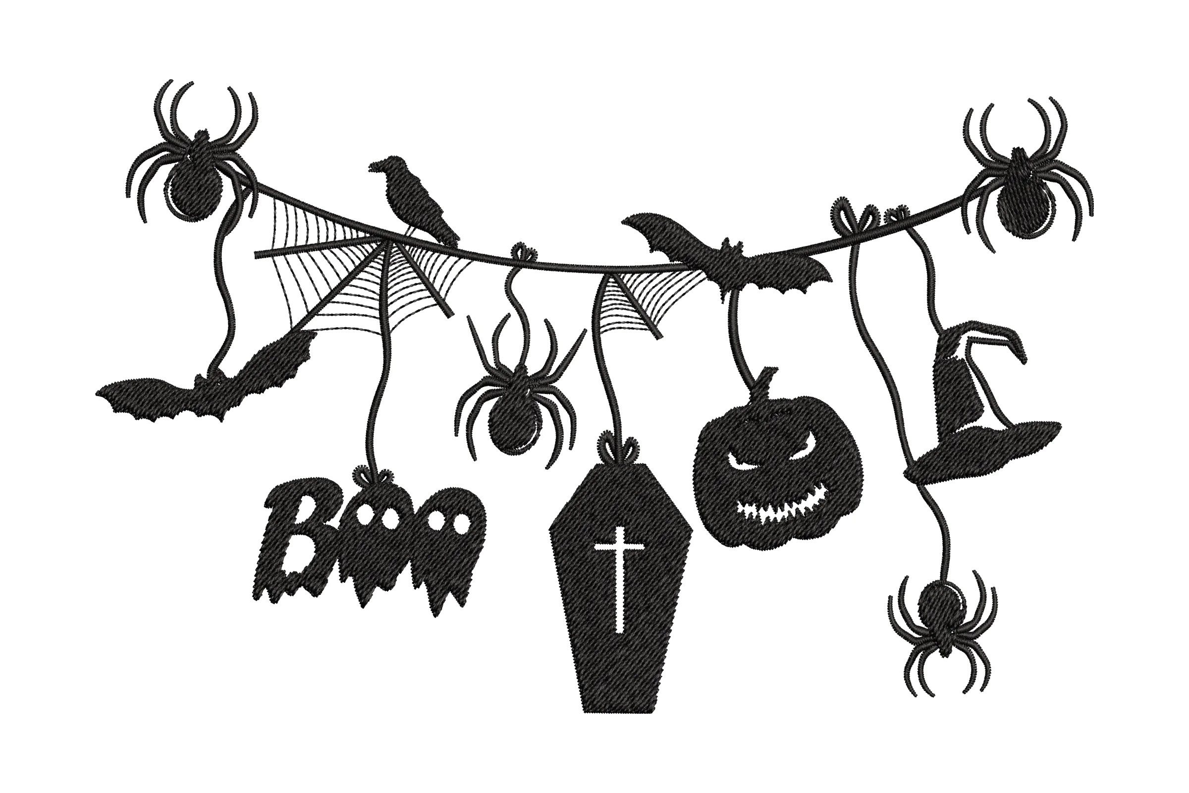 Halloween Horror Decor Embroidery Design