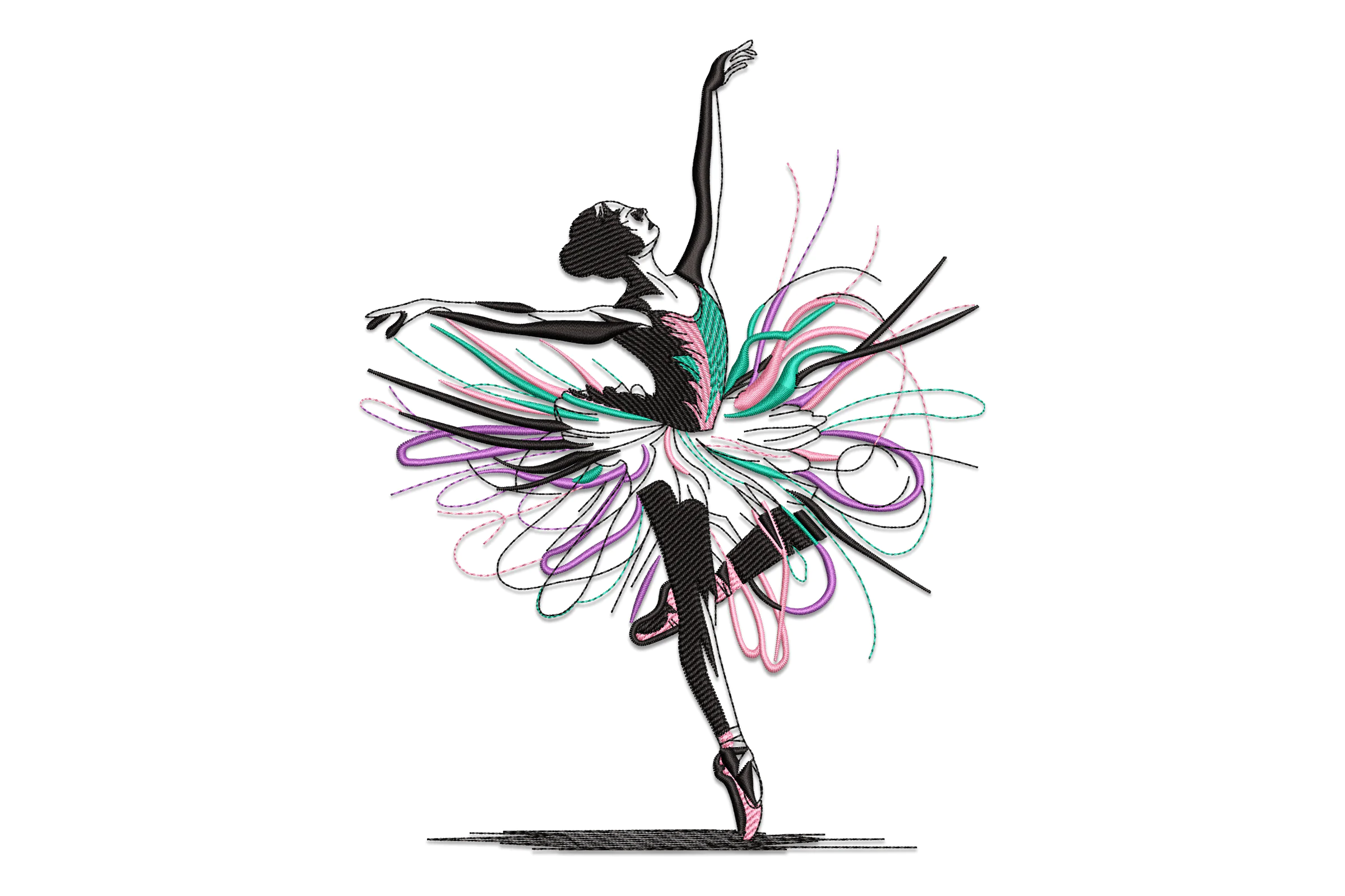 Ballerina Embroidery Design