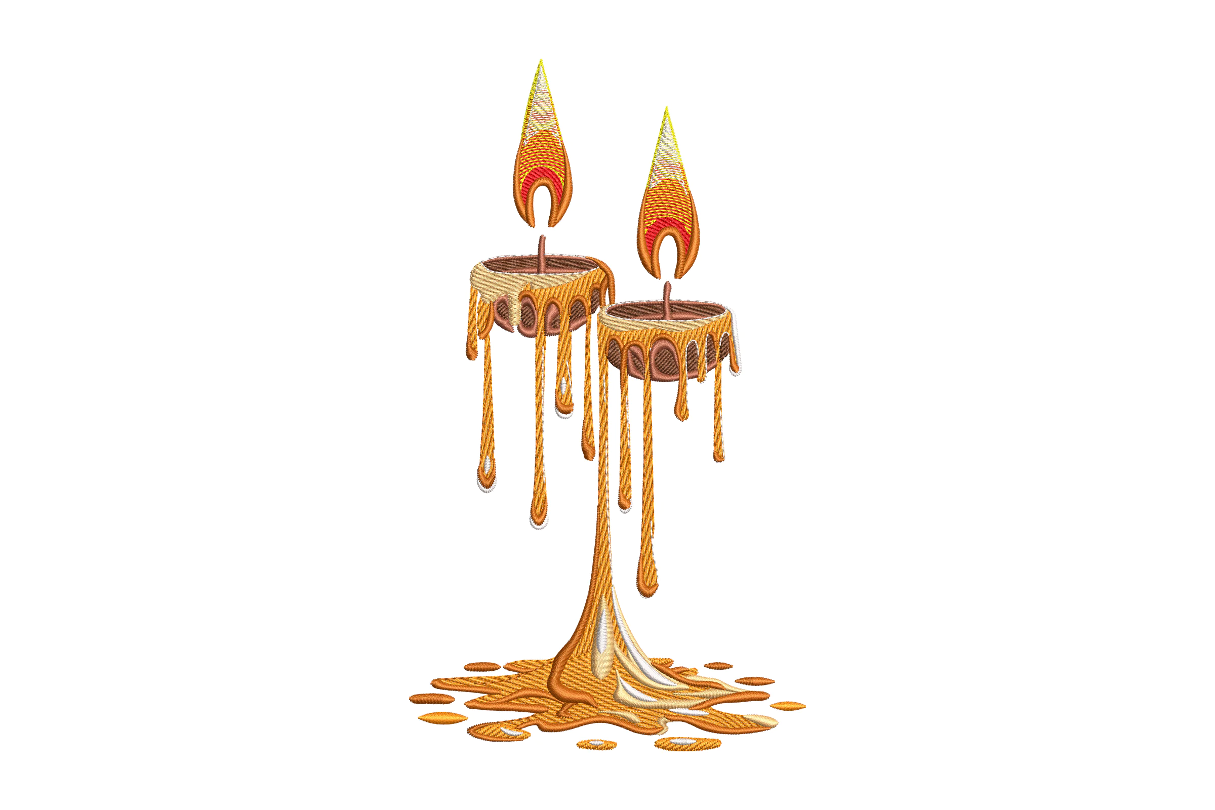 Candle Light Embroidery Design
