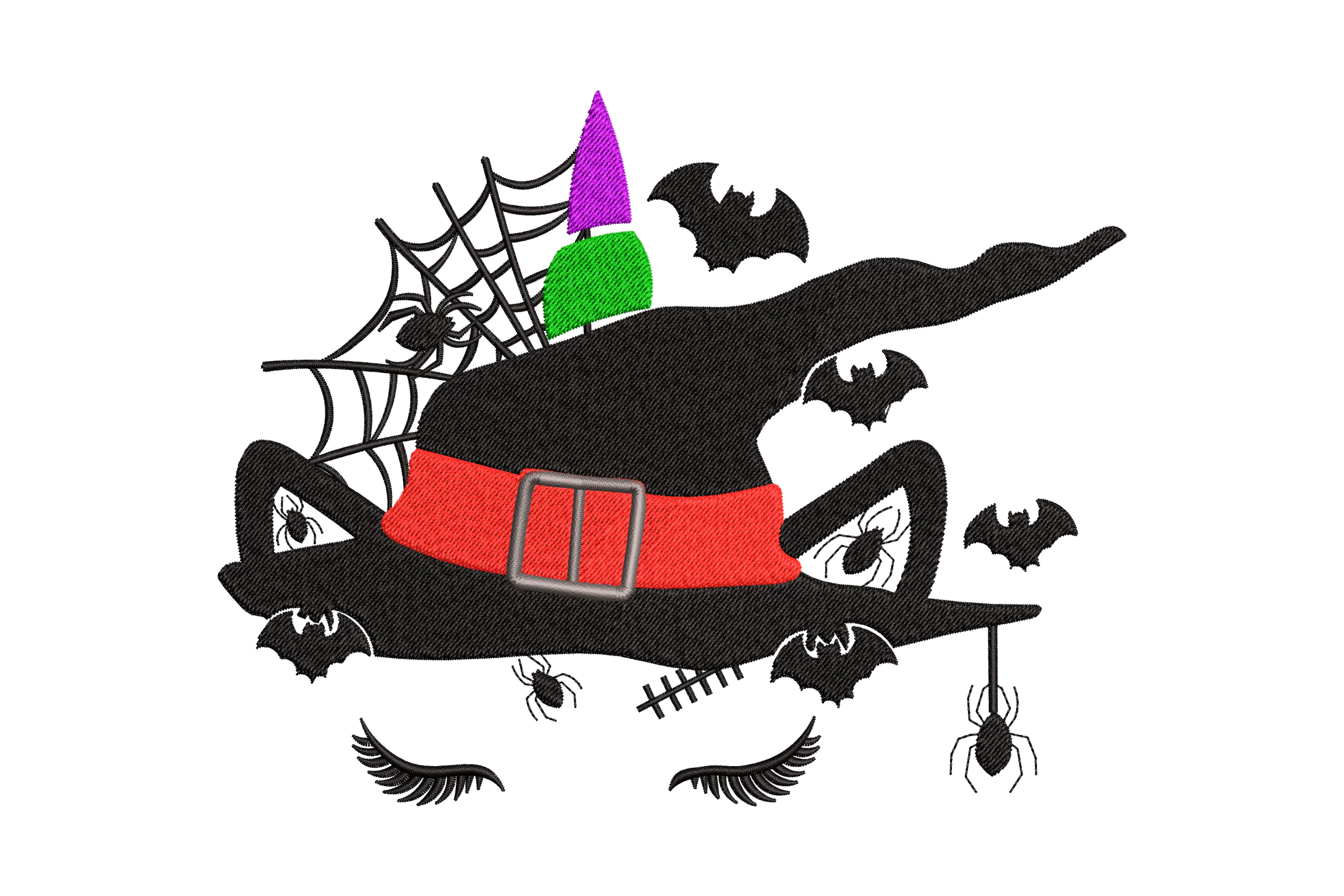 Unicorn Witch Embroidery Design