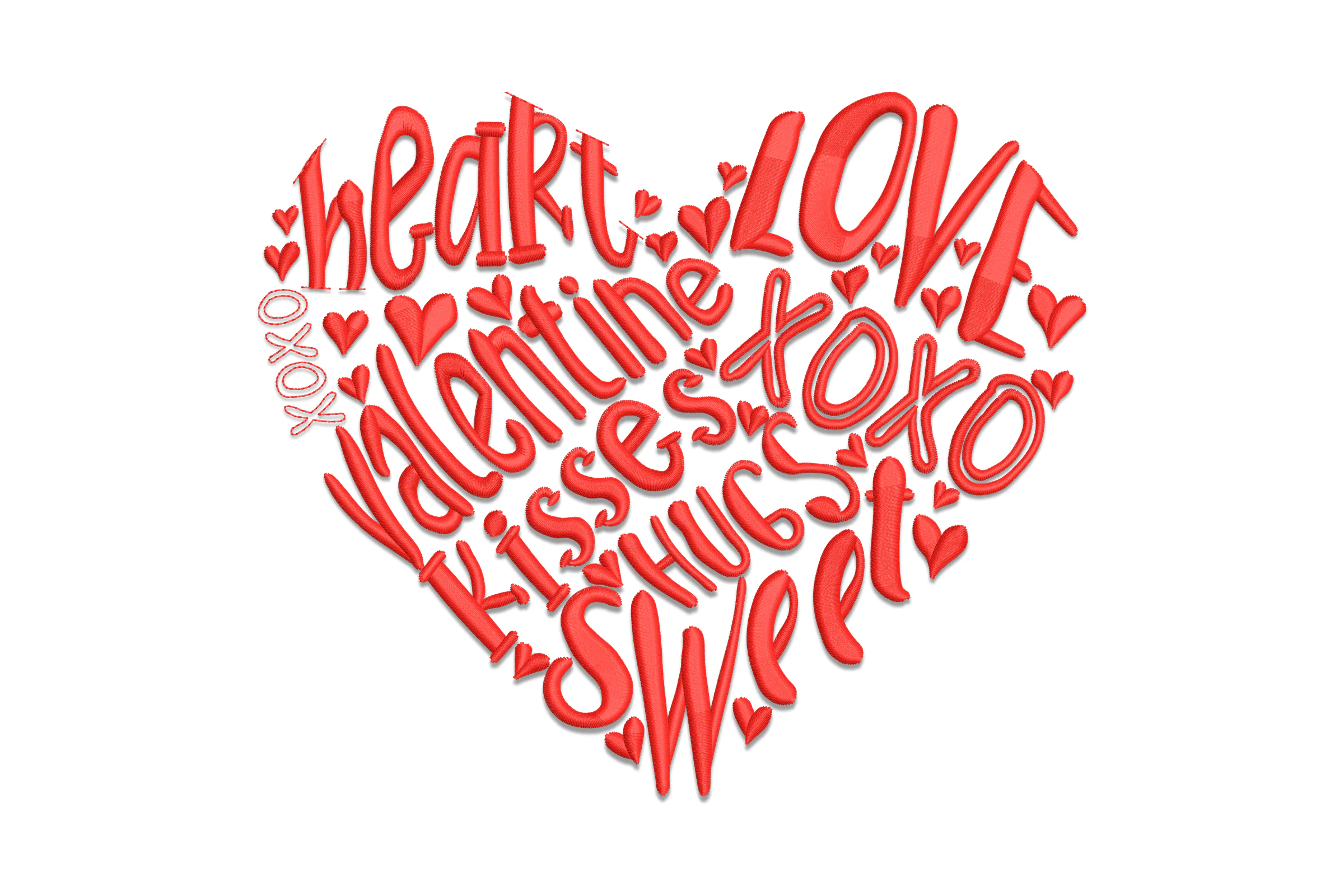 Happy Valentine's Day Embroidery Design Pattern