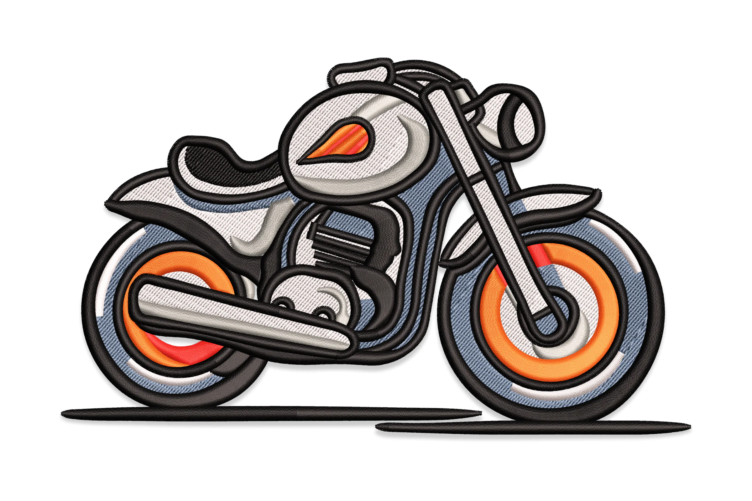 Bike Outline - Machine Embroidery Design