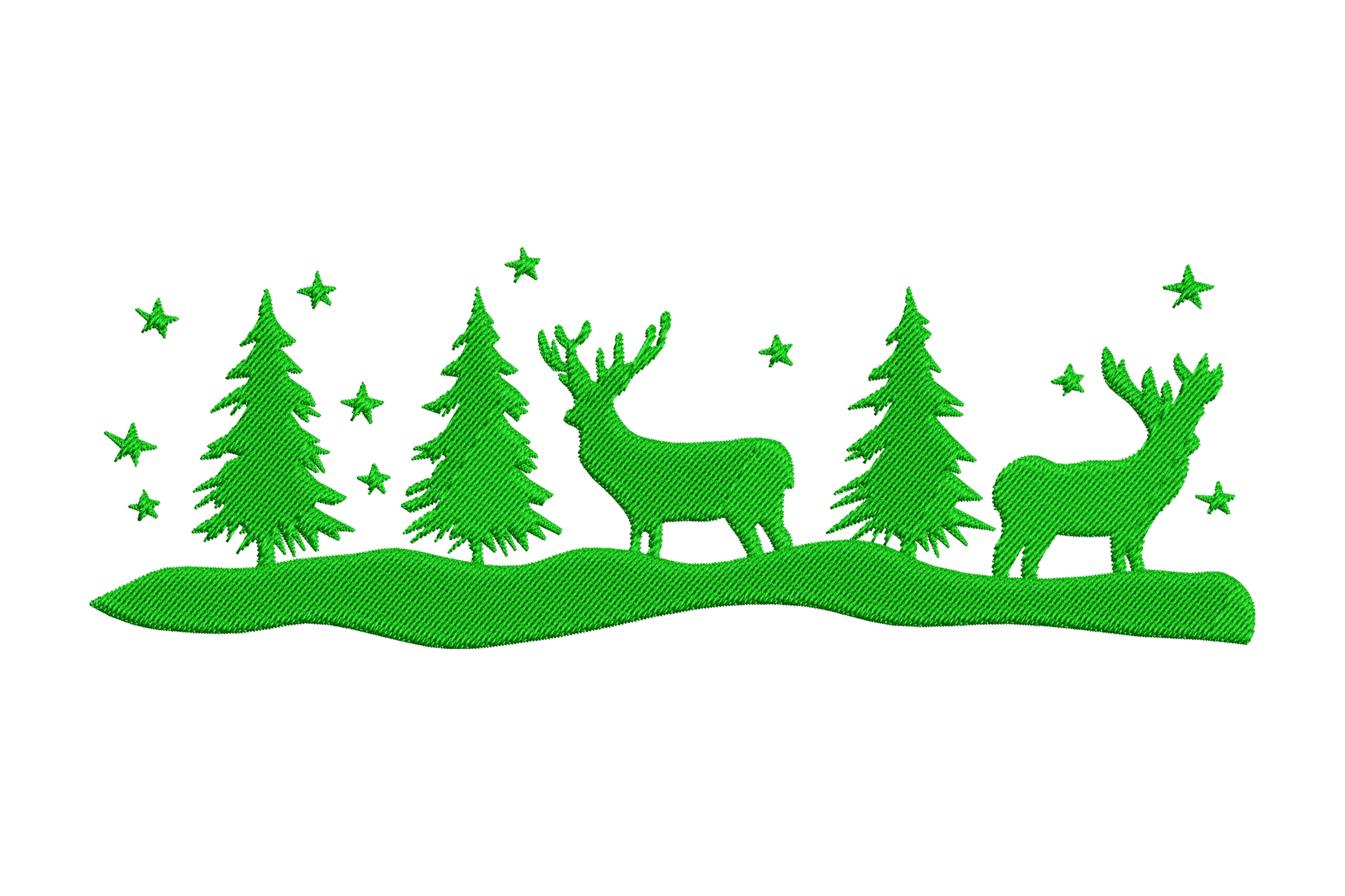christmas Forest in Reindeer Embroidery Designs