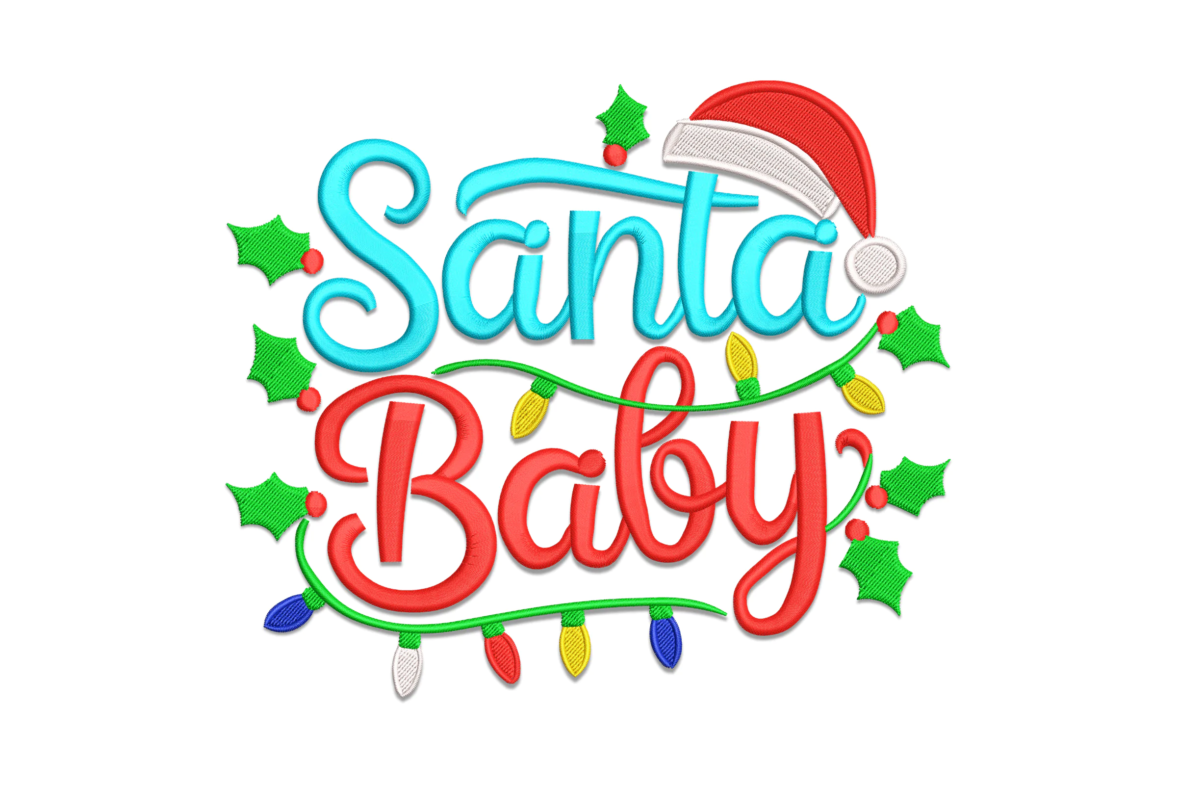 Santa Baby Christmas Embroidery Design
