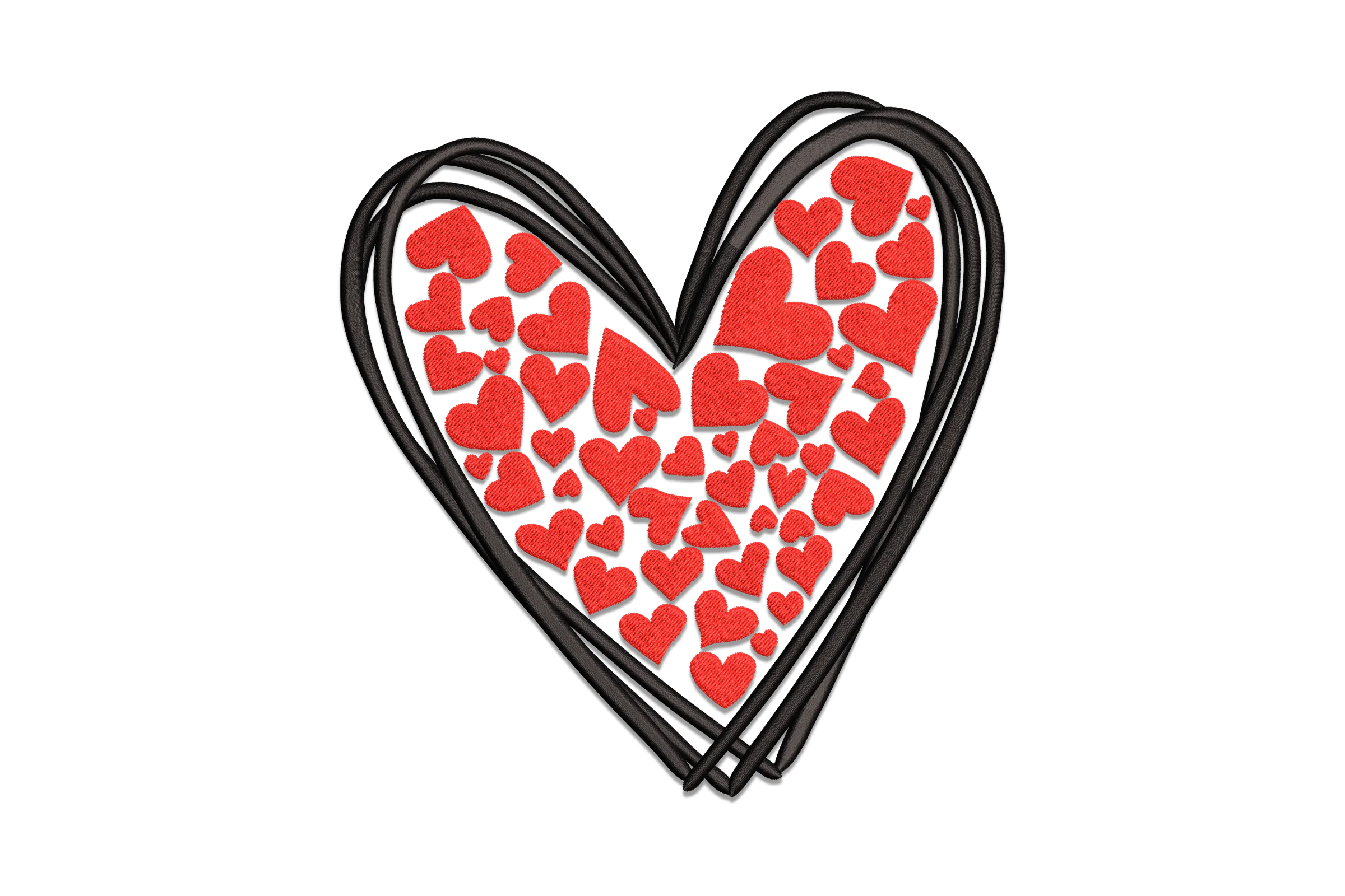Cute Hearts Embroidery Design