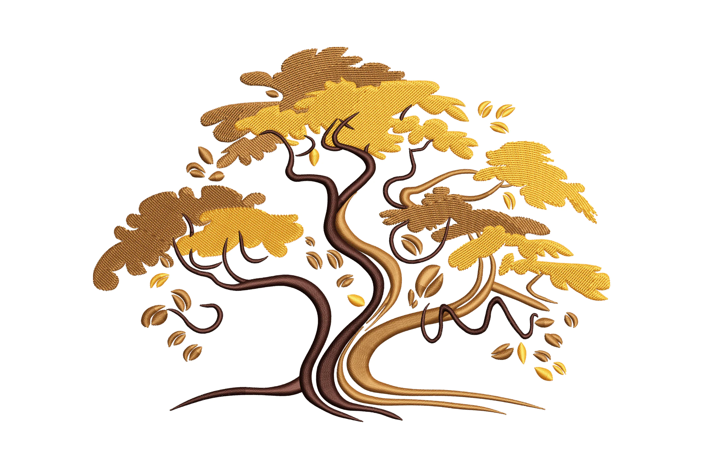 Tree Embroidery Design Pattern