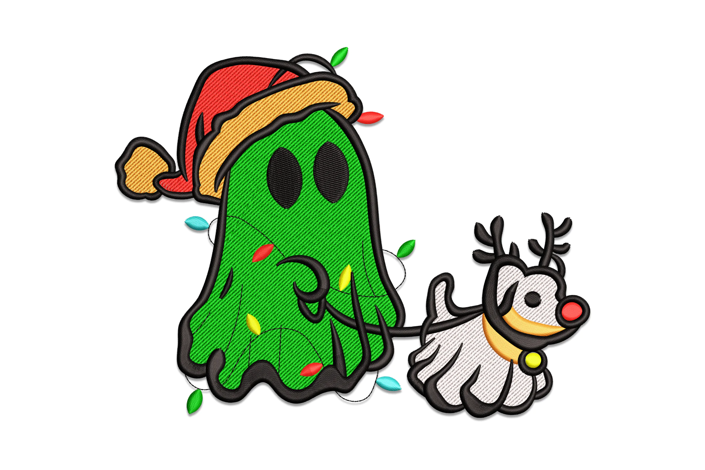 Cute Ghost Digital Embroidery Design
