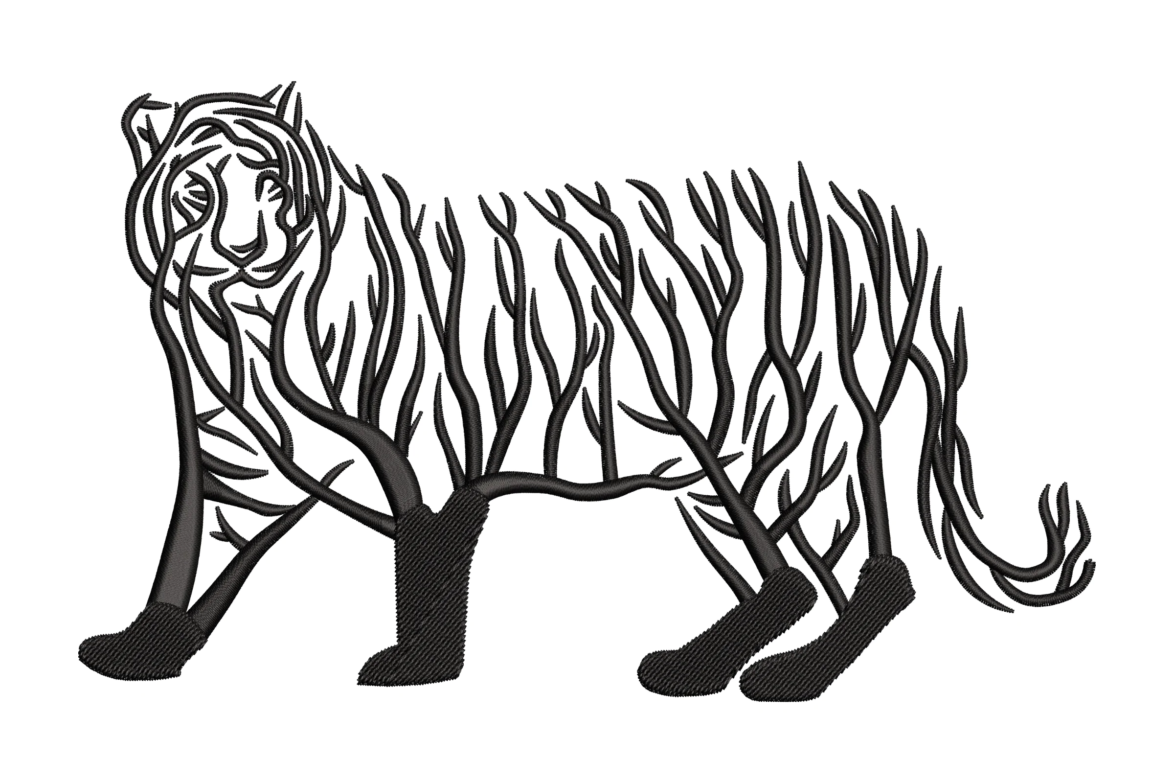 Tiger Embroidery Design