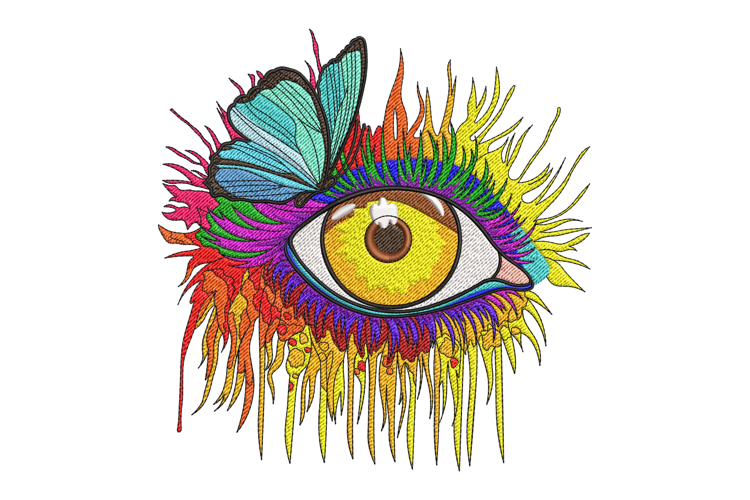 Eye Embroidery Design