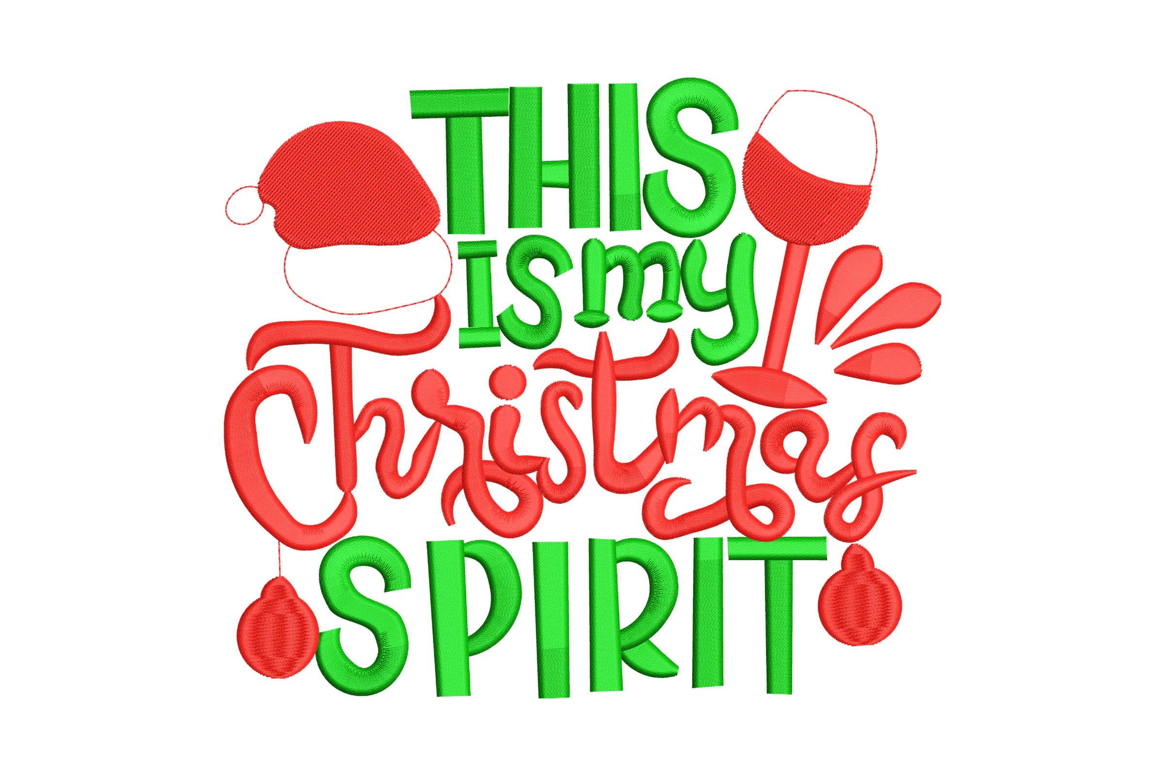 This is My Christmas Spirit Embroidery Design