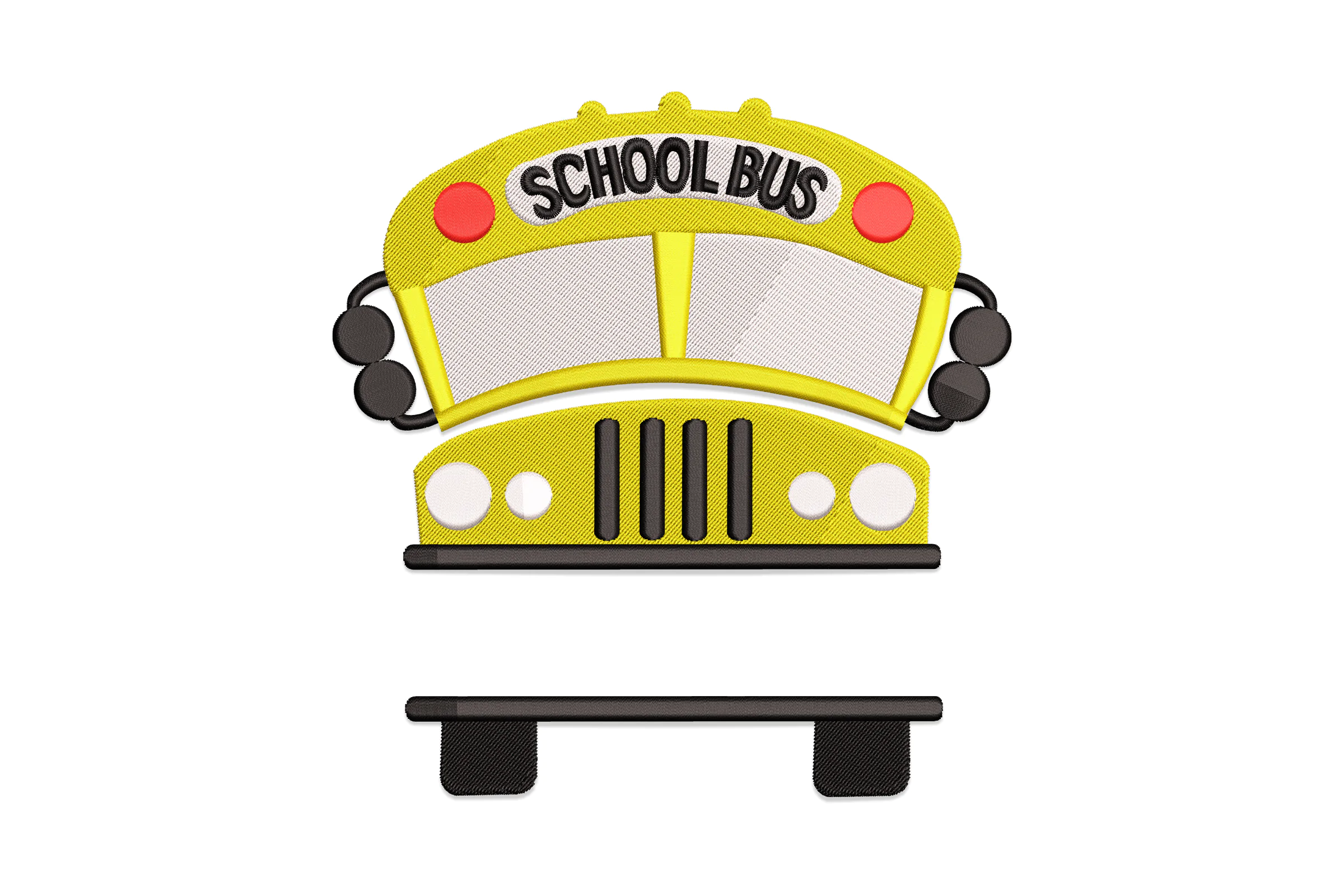 School Bus Embroidery Design