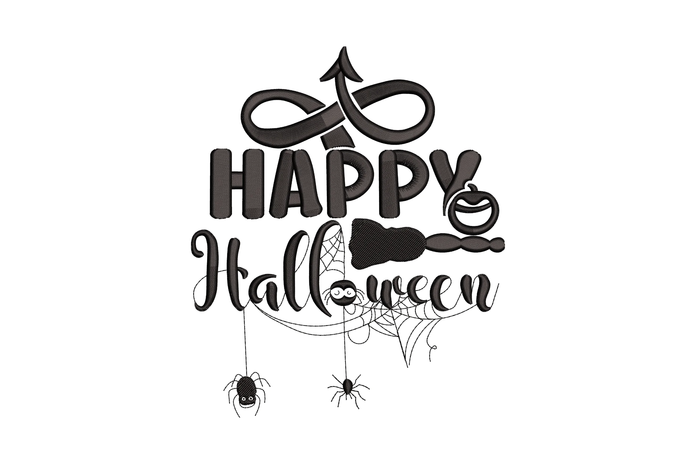 Happy Halloween Embroidery Design Pattern