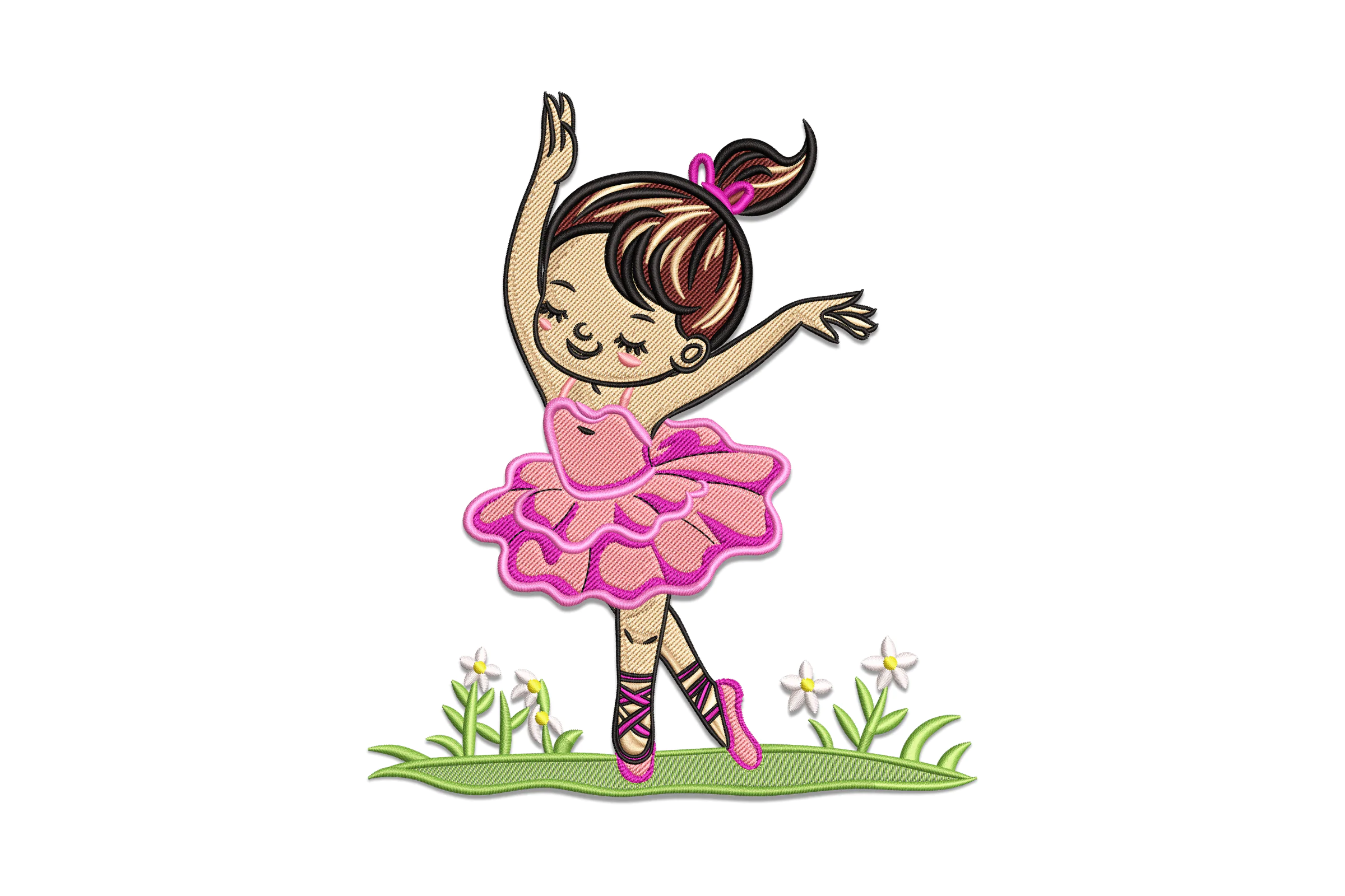 Baby Girl Ballerina Embroidery Design