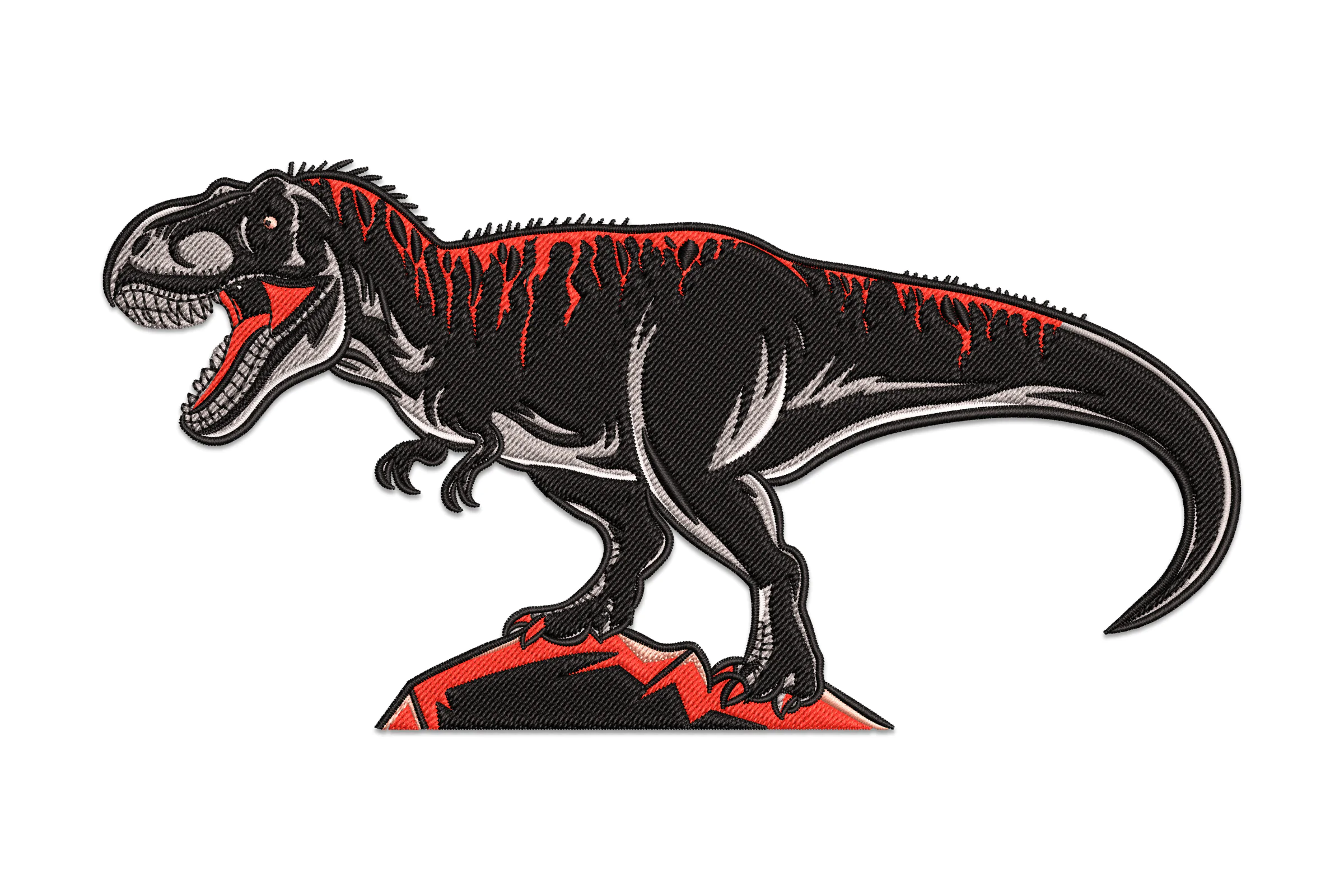 Ebola Rex Dinosaur Embroidery Design
