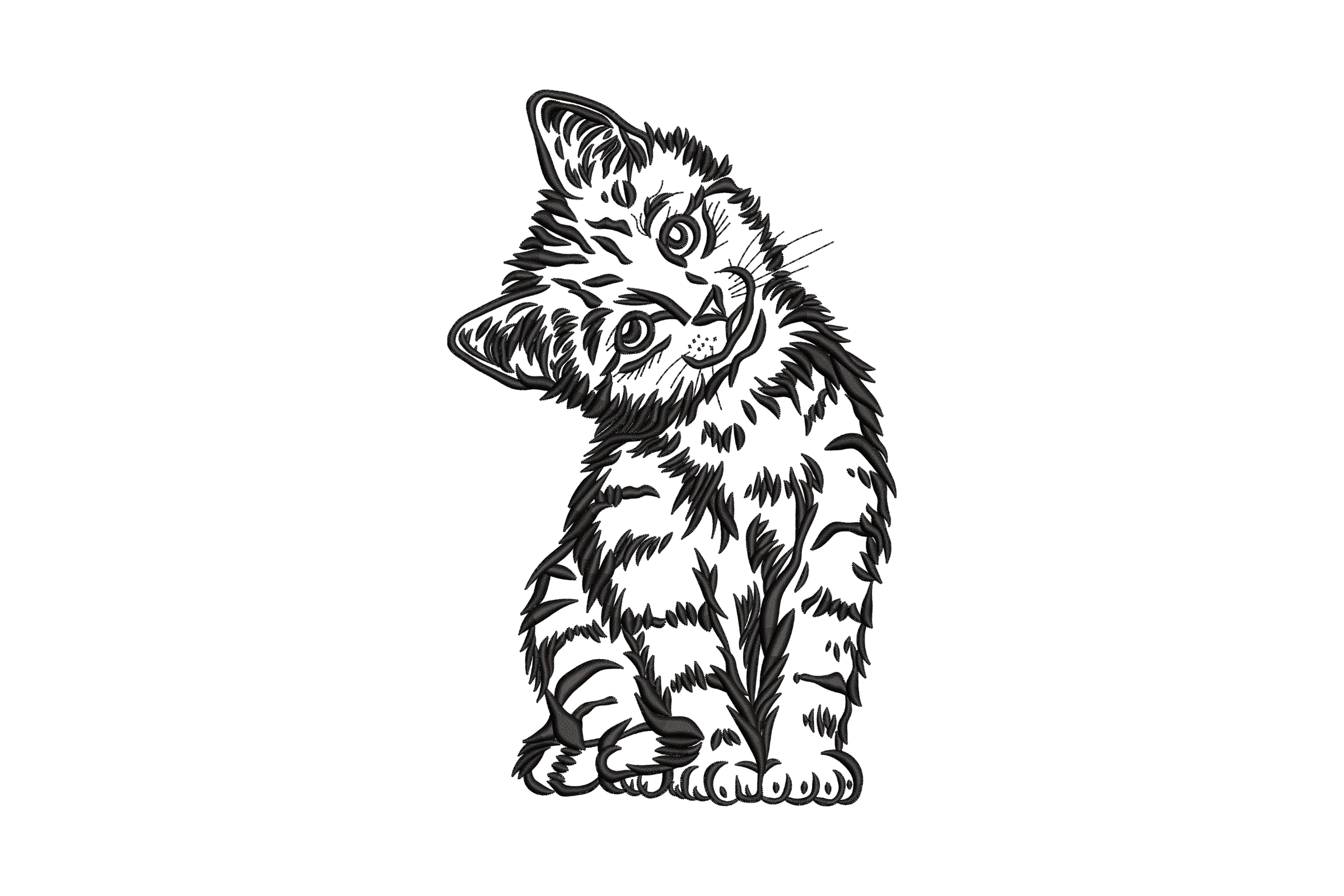 Kitten Machine Embroidery Design