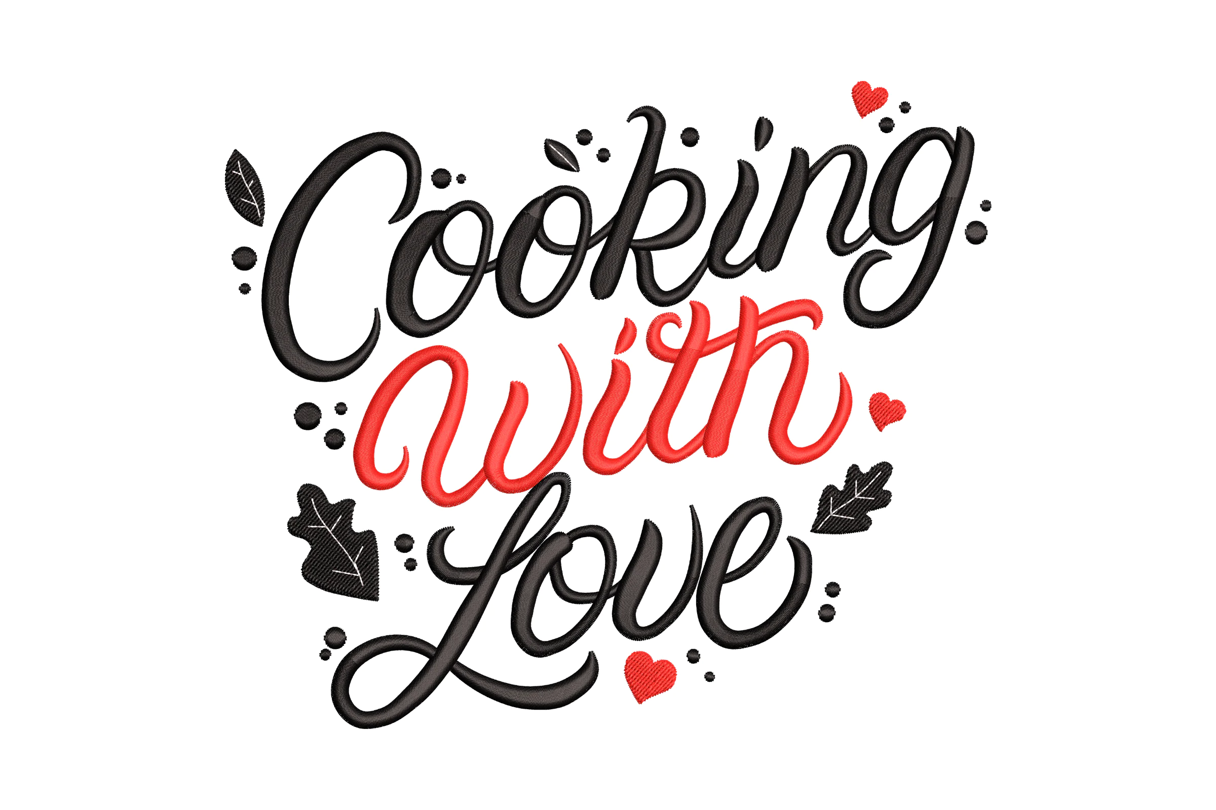 Cooking with Love Embroidery Design