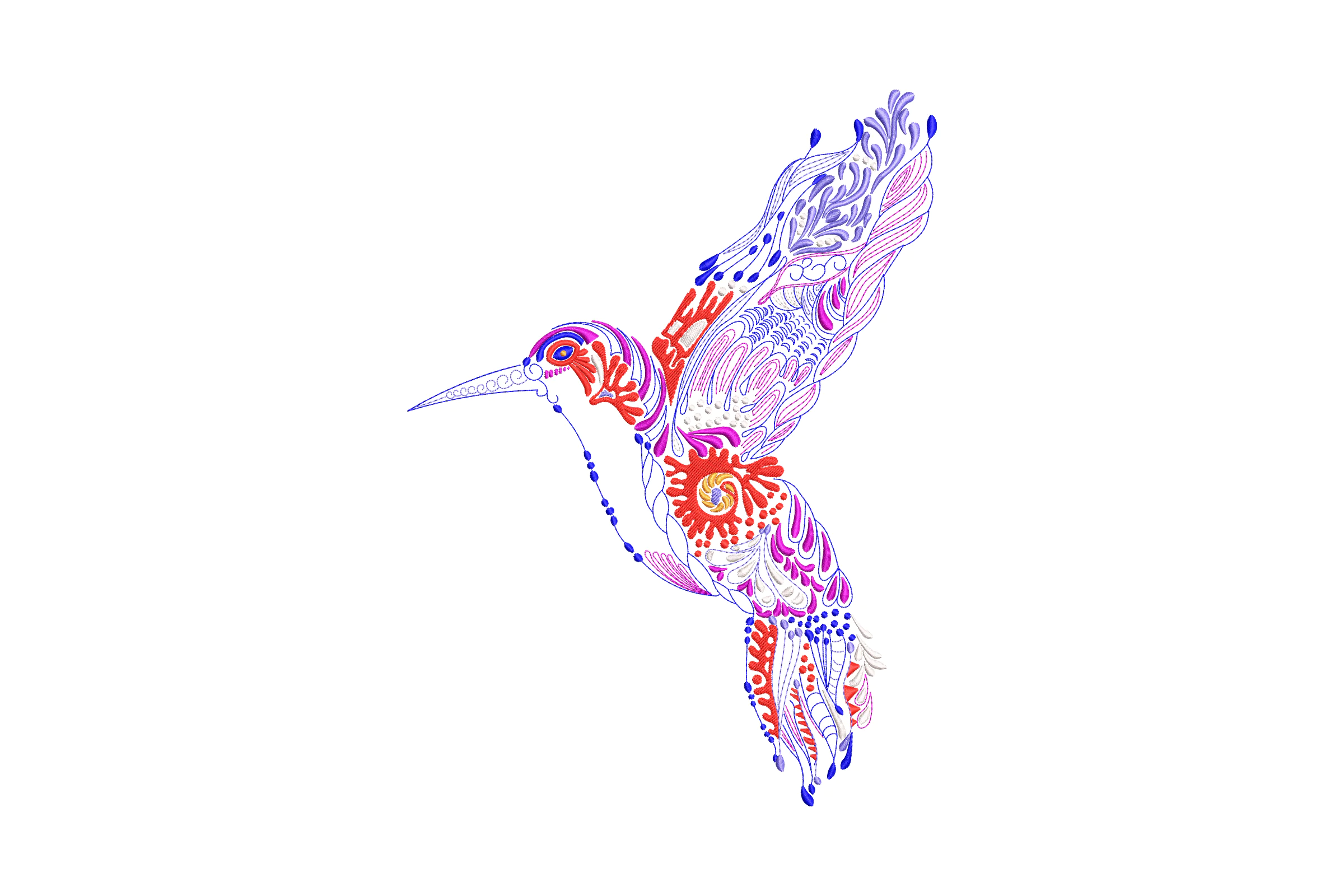 Hummingbird Embroidery Design