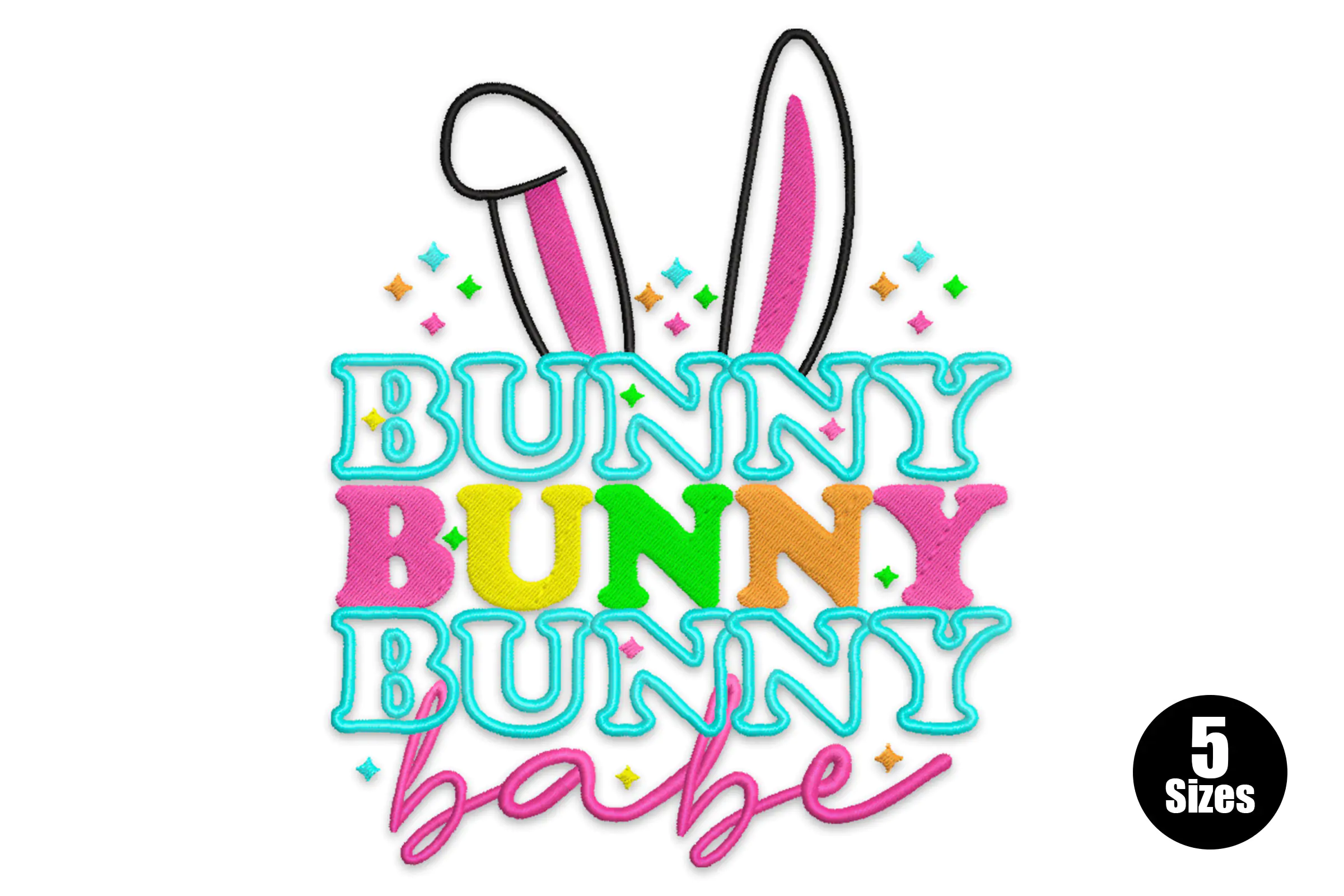 Baby Bunny Easter Quote Embroidery Design