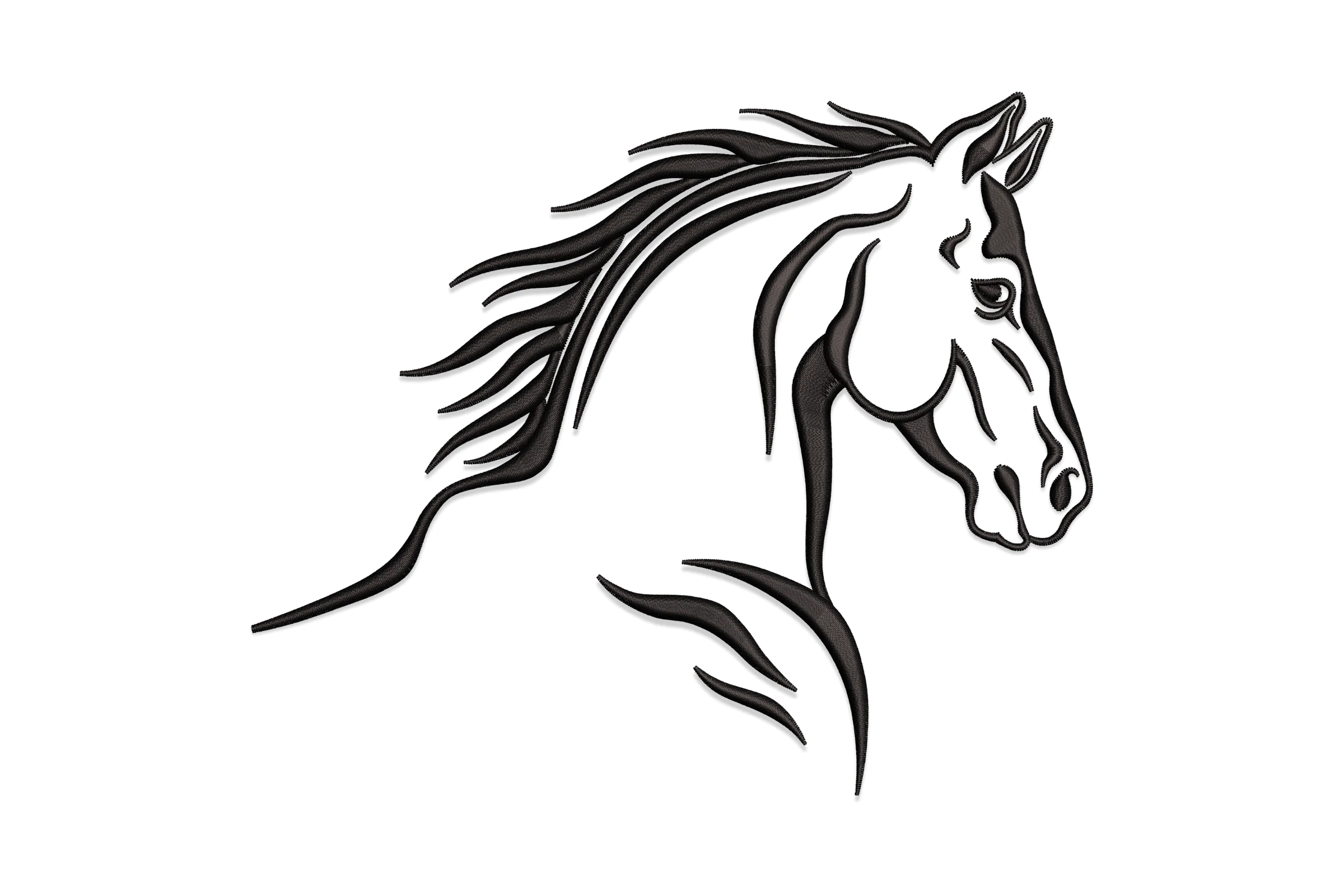 Horse Head Embroidery File
