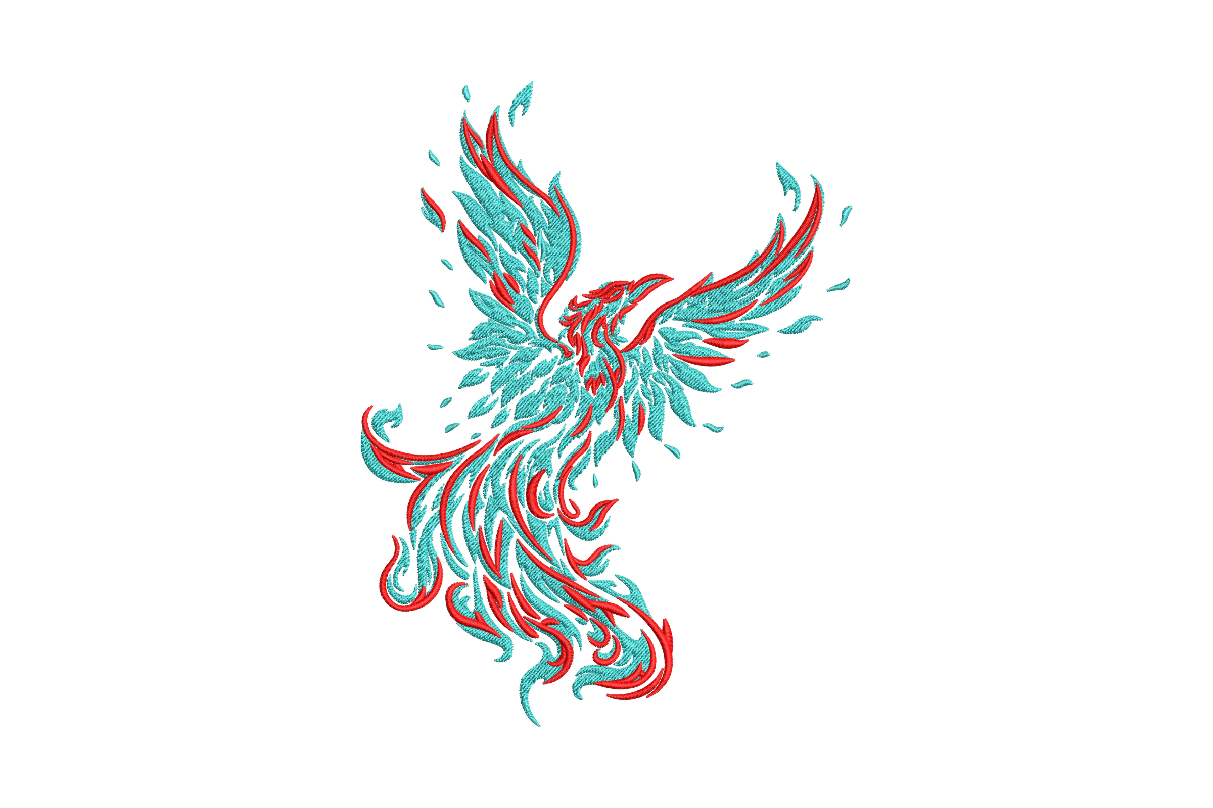 Phoenix Bird Embroidery Design