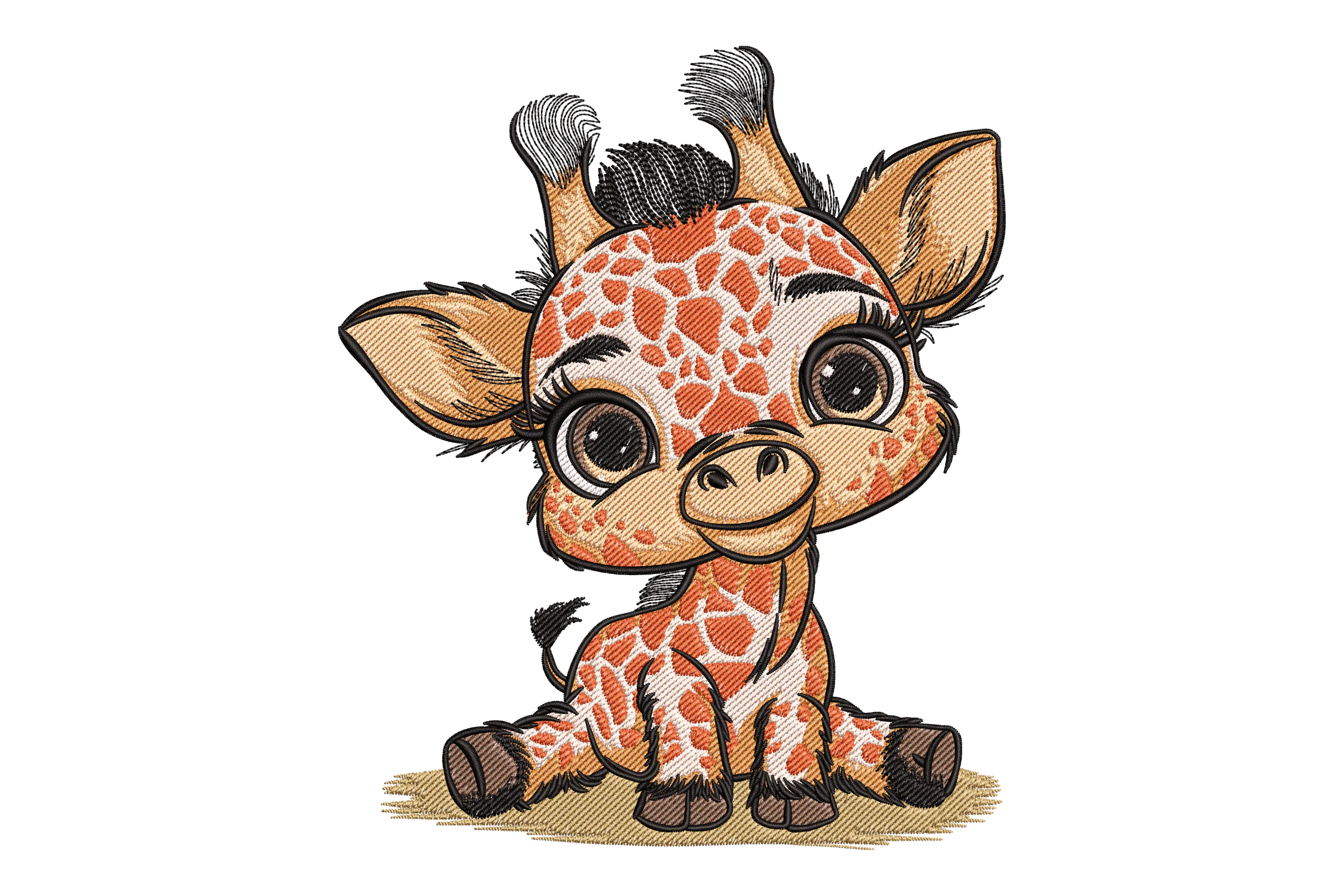 Giraffe Baby Embroidery Design