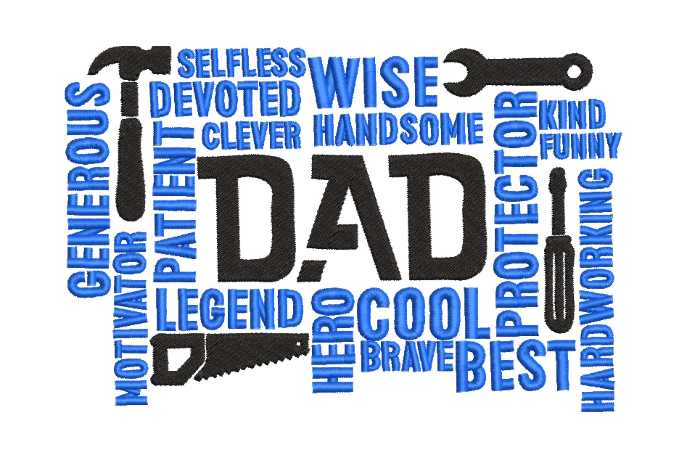 Daddy Quote Embroidery Design